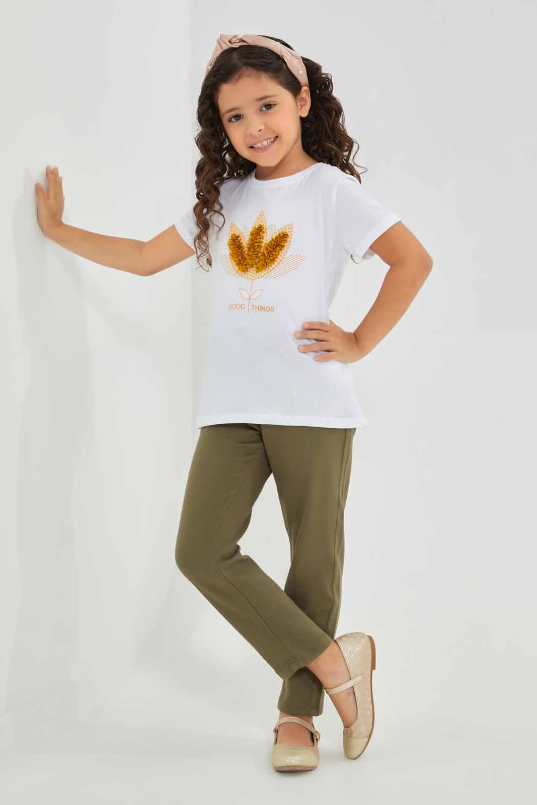 Redtag-Olive-Trouser-Category:Trousers,-Colour:Olive,-Deals:New-In,-Filter:Girls-(2-to-8-Yrs),-GIR-Trousers,-New-In-GIR-APL,-Non-Sale,-Section:Girls-(0-to-14Yrs),-W22O-Girls-2 to 8 Years