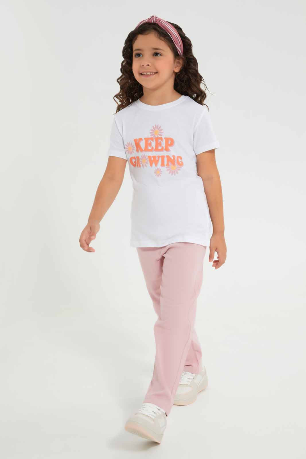 Redtag-Pink-Trouser-Category:Trousers,-Colour:Apricot,-Deals:New-In,-Filter:Girls-(2-to-8-Yrs),-GIR-Trousers,-New-In-GIR-APL,-Non-Sale,-Section:Girls-(0-to-14Yrs),-W22O-Girls-2 to 8 Years