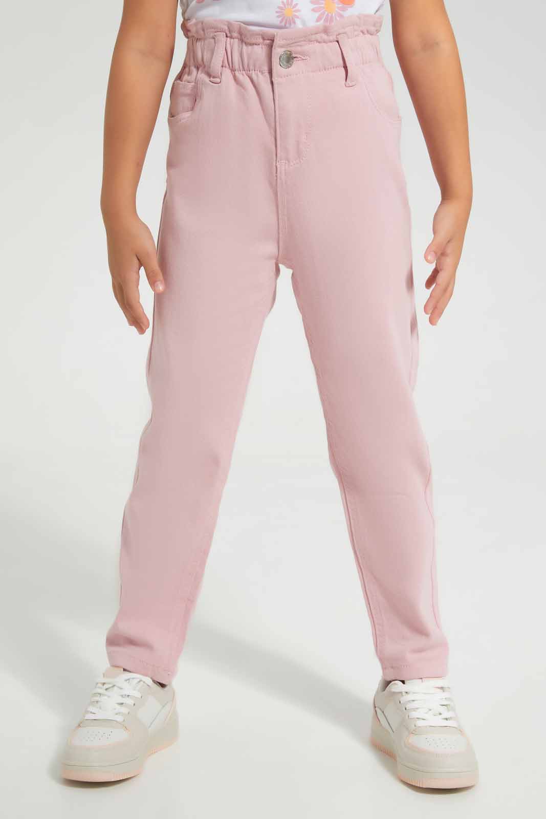 Redtag-Pink-Trouser-Category:Trousers,-Colour:Apricot,-Deals:New-In,-Filter:Girls-(2-to-8-Yrs),-GIR-Trousers,-New-In-GIR-APL,-Non-Sale,-Section:Girls-(0-to-14Yrs),-W22O-Girls-2 to 8 Years