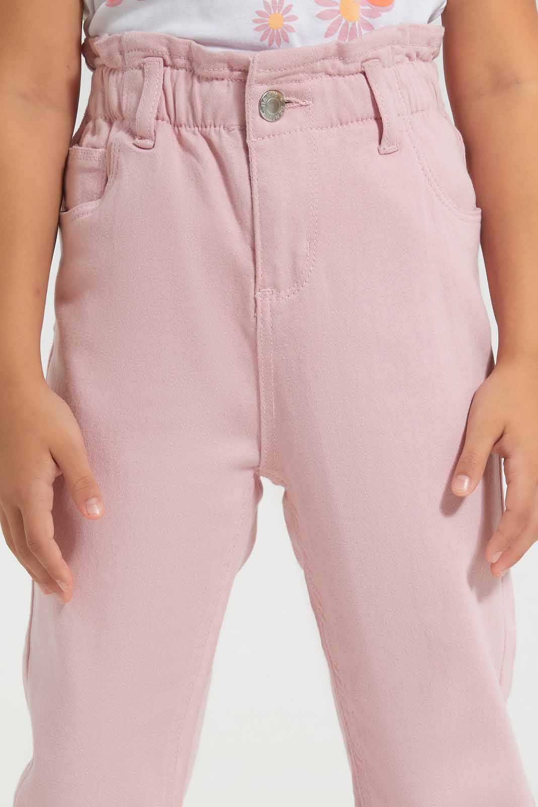Redtag-Pink-Trouser-Category:Trousers,-Colour:Apricot,-Deals:New-In,-Filter:Girls-(2-to-8-Yrs),-GIR-Trousers,-New-In-GIR-APL,-Non-Sale,-Section:Girls-(0-to-14Yrs),-W22O-Girls-2 to 8 Years
