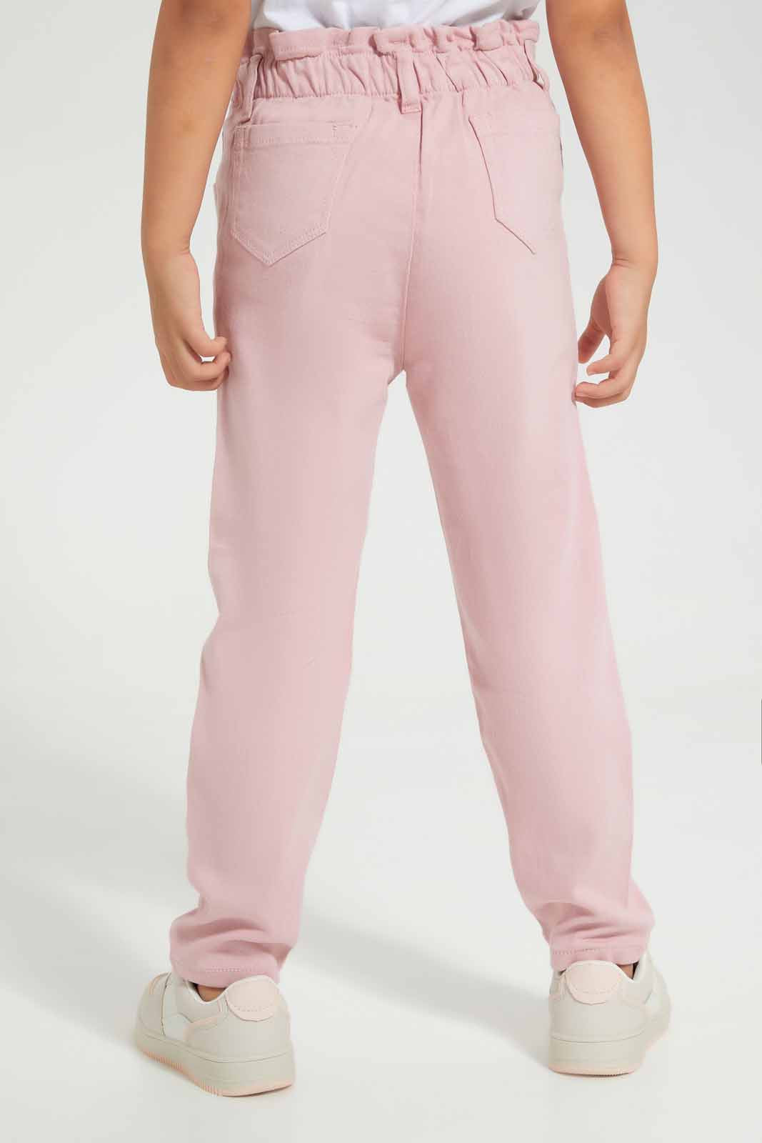 Redtag-Pink-Trouser-Category:Trousers,-Colour:Apricot,-Deals:New-In,-Filter:Girls-(2-to-8-Yrs),-GIR-Trousers,-New-In-GIR-APL,-Non-Sale,-Section:Girls-(0-to-14Yrs),-W22O-Girls-2 to 8 Years