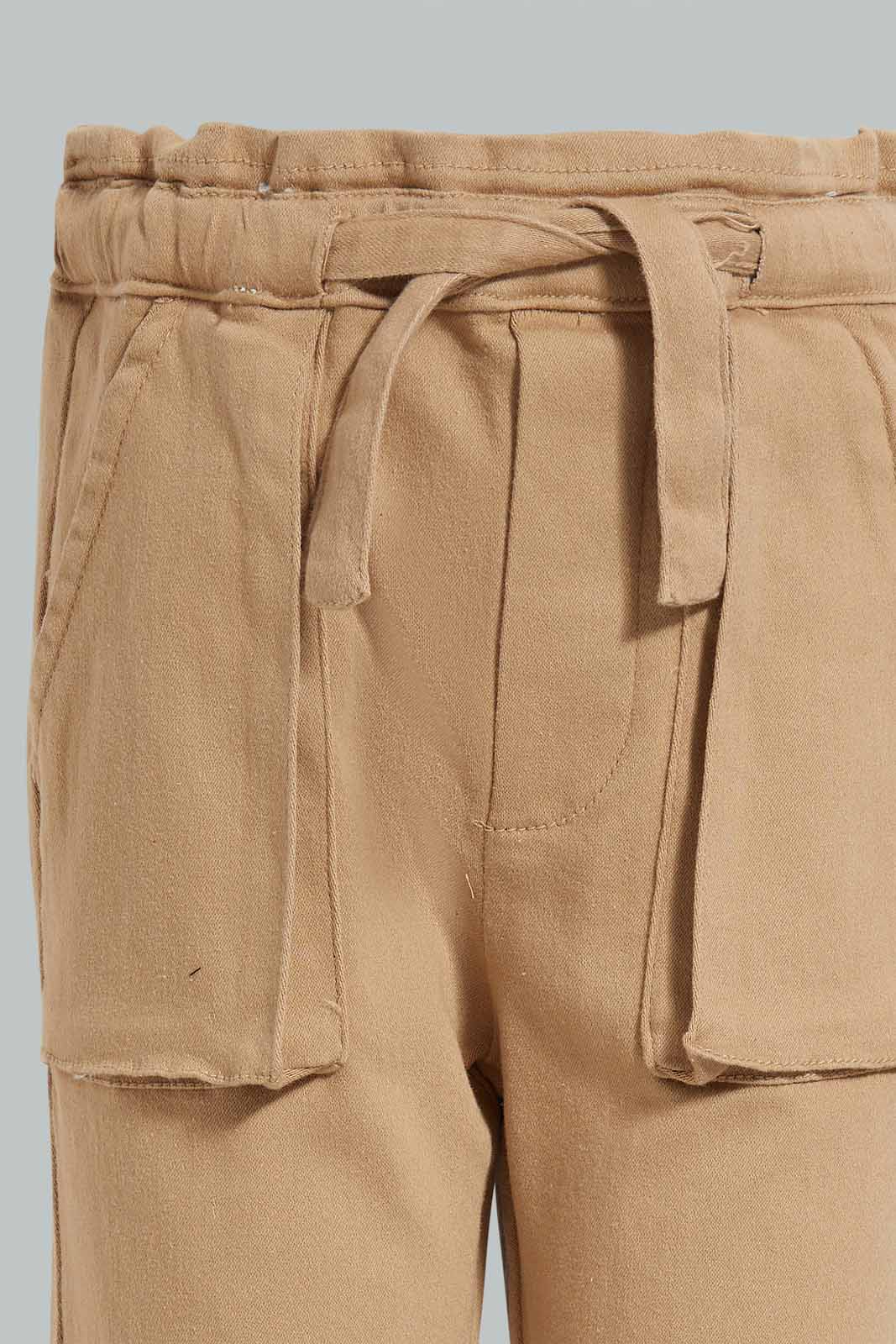 Redtag-Beige-Trouser-Category:Trousers,-Colour:Beige,-Deals:New-In,-Filter:Girls-(2-to-8-Yrs),-GIR-Trousers,-New-In-GIR-APL,-Non-Sale,-Section:Girls-(0-to-14Yrs),-W22O-Girls-
