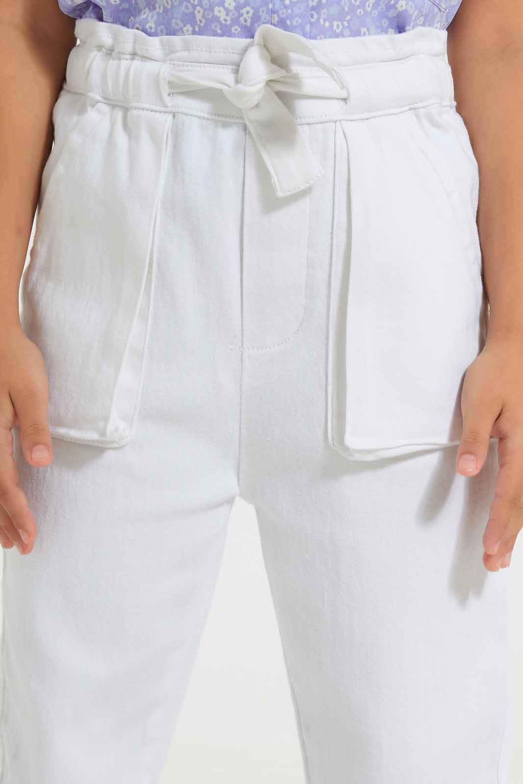 Redtag-Cream-Trouser-Category:Trousers,-Colour:Cream,-Deals:New-In,-Filter:Girls-(2-to-8-Yrs),-GIR-Trousers,-New-In-GIR-APL,-Non-Sale,-Section:Girls-(0-to-14Yrs),-W22O-Girls-2 to 8 Years