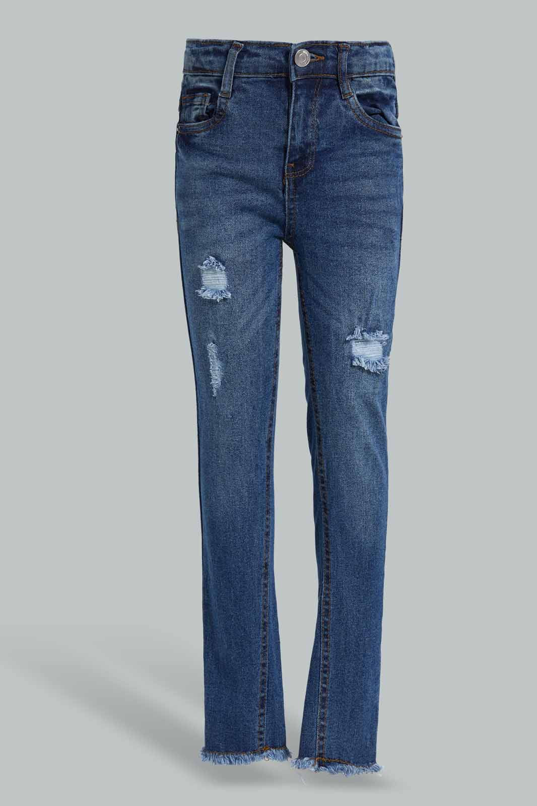 Redtag-Light-Wash-Straight-Fit-Jeans-Category:Jeans,-Colour:Light-Wash,-Deals:New-In,-Filter:Girls-(2-to-8-Yrs),-FIT-WALL-(FTW),-GIR-Jeans,-New-In-GIR-APL,-Non-Sale,-Section:Girls-(0-to-14Yrs),-W22O-Girls-