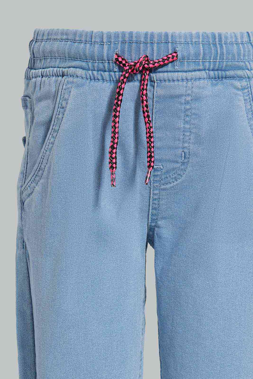 Redtag-Light-Wash-Jogger-Category:Jeans,-Colour:Light-Wash,-Deals:New-In,-Filter:Girls-(2-to-8-Yrs),-FIT-WALL-(FTW),-GIR-Jeans,-New-In-GIR-APL,-Non-Sale,-Section:Girls-(0-to-14Yrs),-W22O-Girls-