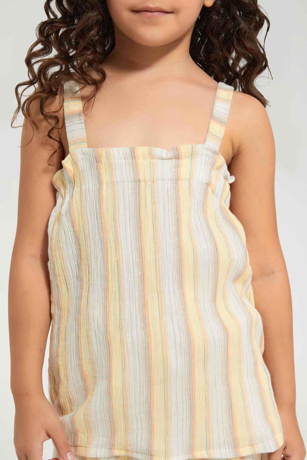 Redtag-Assorted-Stripe-Lurex-Blouse-Category:Blouses,-Colour:Assorted,-Deals:New-In,-Filter:Girls-(2-to-8-Yrs),-GIR-Blouses,-New-In-GIR-APL,-Non-Sale,-Section:Girls-(0-to-14Yrs),-W22O-Girls-2 to 8 Years