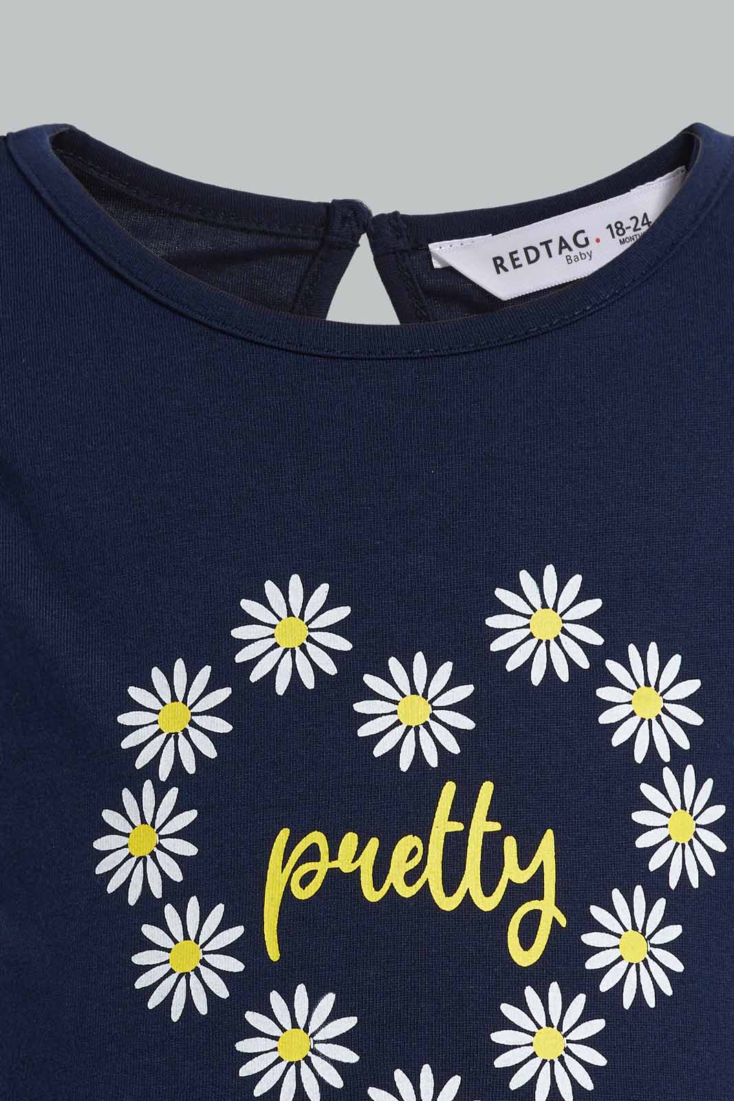 Redtag-Navy-Schiffli-Frill-Sleeve-With-Floral-AOP-Leggings-Category:Sets,-Colour:Navy,-Deals:New-In,-Filter:Infant-Girls-(3-to-24-Mths),-ING-Sets,-New-In-ING-APL,-Non-Sale,-Section:Girls-(0-to-14Yrs),-VLM,-W22O-Infant-Girls-3 to 24 Months