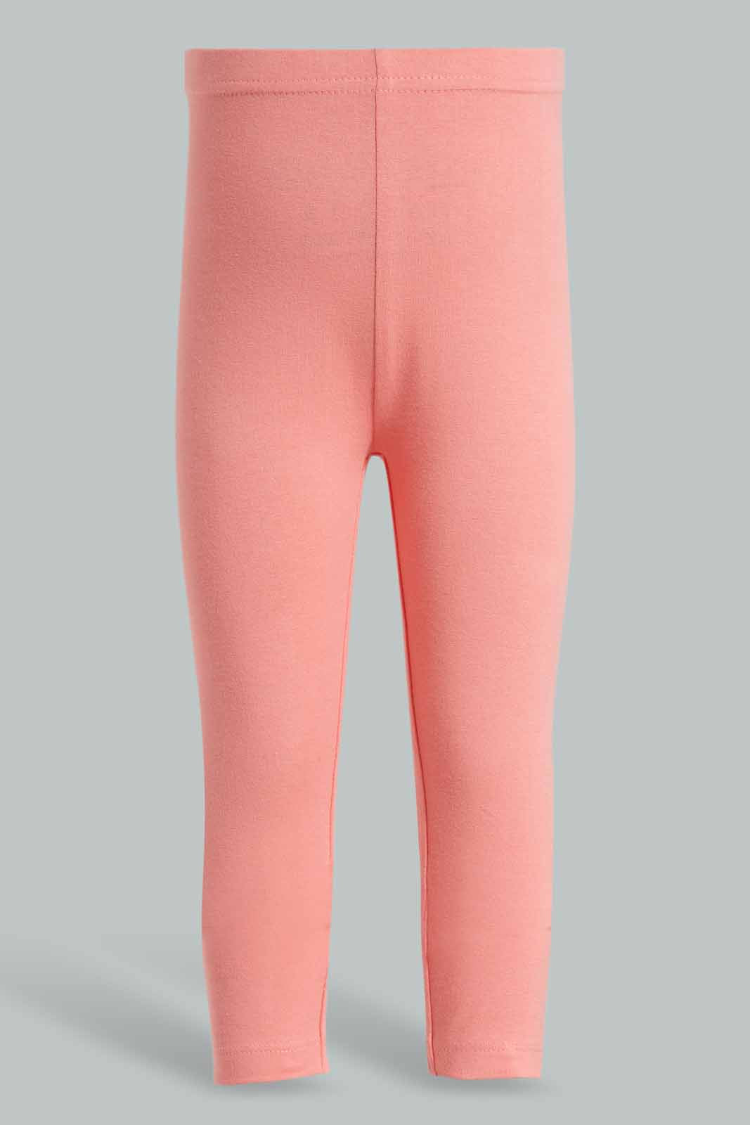 Redtag-Coral-Schiffli-Frill-Sleeves-T-Shirt-And-Floral-Shorts-Category:Sets,-Colour:Orange,-Deals:New-In,-Filter:Infant-Girls-(3-to-24-Mths),-ING-Sets,-New-In-ING-APL,-Non-Sale,-Section:Girls-(0-to-14Yrs),-VLM,-W22O-Infant-Girls-3 to 24 Months