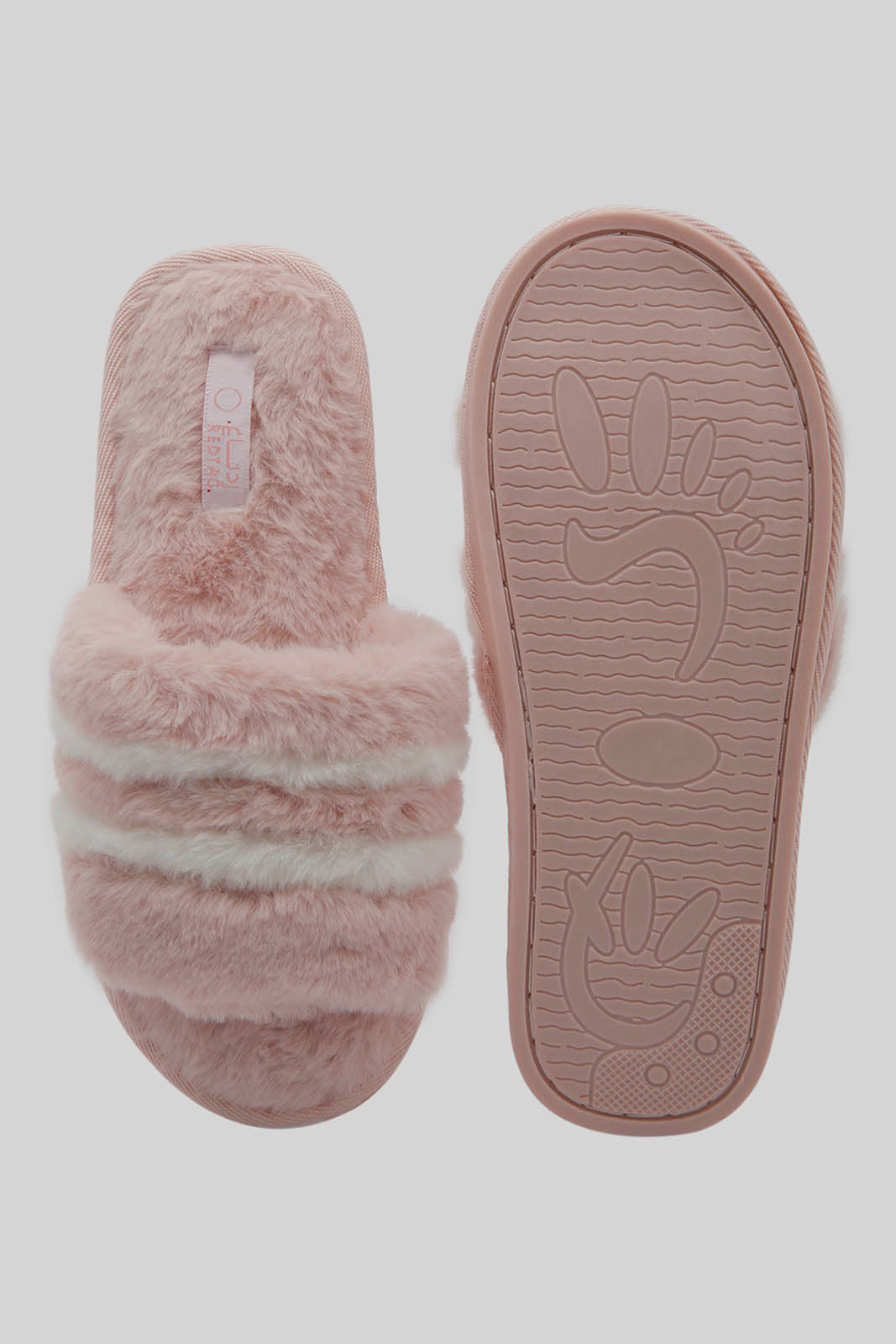 Redtag-Pink-Stripe-Slipper-Category:Slippers,-Colour:Pink,-Deals:New-In,-Filter:Women's-Footwear,-New-In-Women-FOO,-Non-Sale,-Section:Women,-W22B,-Women-Slippers-Women's-