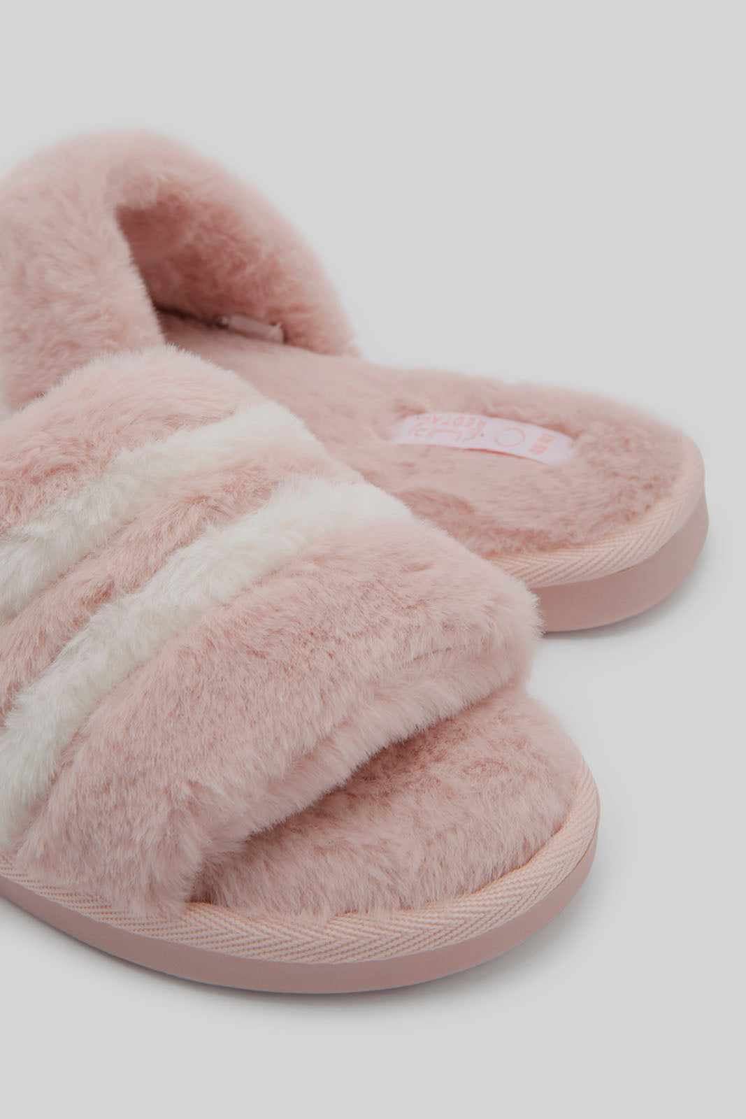 Redtag-Pink-Stripe-Slipper-Category:Slippers,-Colour:Pink,-Deals:New-In,-Filter:Women's-Footwear,-New-In-Women-FOO,-Non-Sale,-Section:Women,-W22B,-Women-Slippers-Women's-