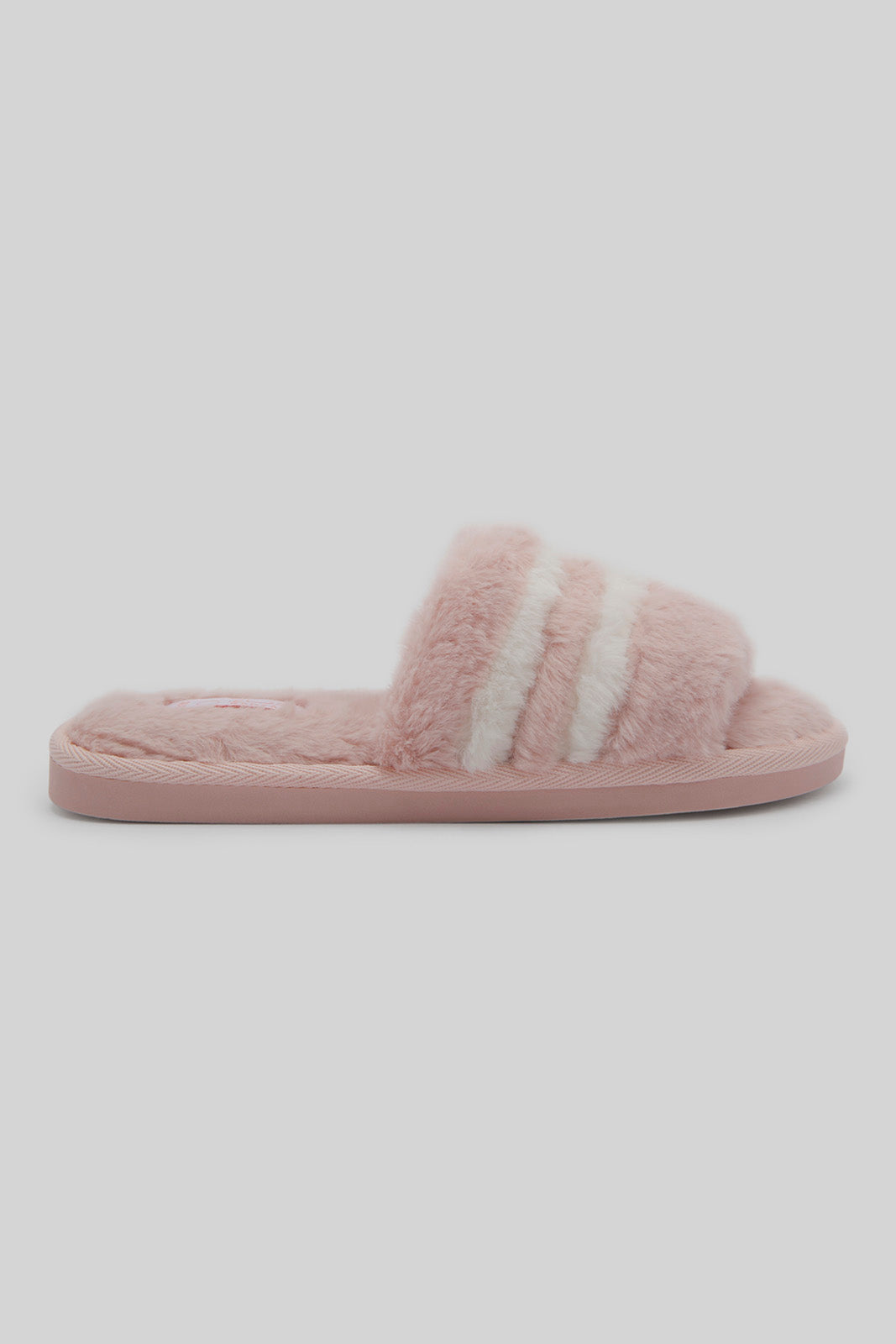 Redtag-Pink-Stripe-Slipper-Category:Slippers,-Colour:Pink,-Deals:New-In,-Filter:Women's-Footwear,-New-In-Women-FOO,-Non-Sale,-Section:Women,-W22B,-Women-Slippers-Women's-