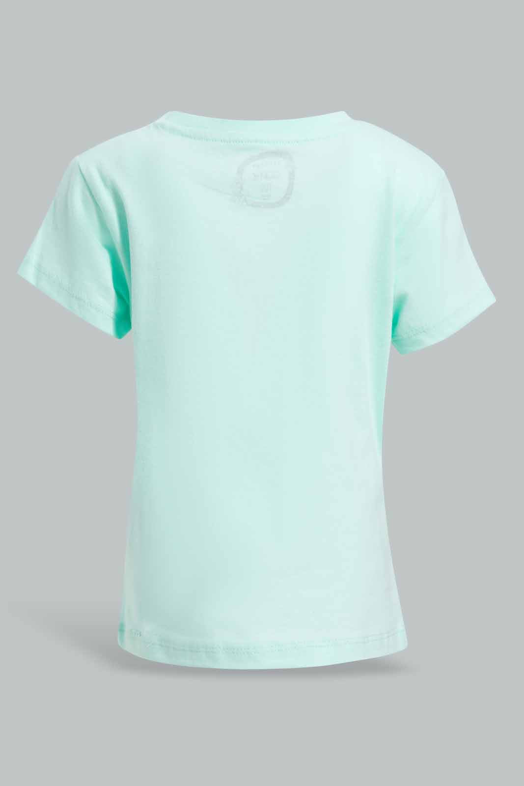 Redtag-Mint-Best-Friend-Forever-Graphic-Tee-Category:T-Shirts,-Colour:Mint,-Deals:New-In,-Filter:Infant-Girls-(3-to-24-Mths),-ING-T-Shirts,-New-In-ING-APL,-Non-Sale,-Section:Girls-(0-to-14Yrs),-TBL,-W22O-Infant-Girls-3 to 24 Months