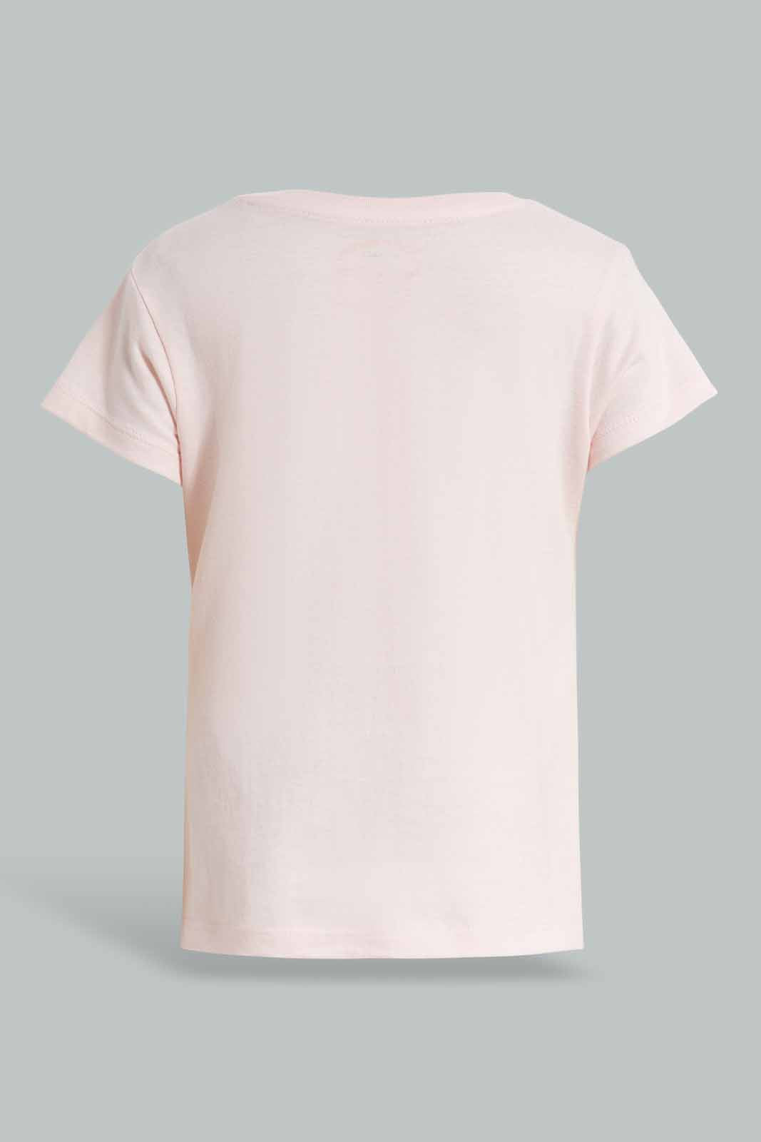 Redtag-Pink-Little-Dreamer-Print-Graphic-Tee-Category:T-Shirts,-Colour:Apricot,-Deals:New-In,-Filter:Infant-Girls-(3-to-24-Mths),-ING-T-Shirts,-New-In-ING-APL,-Non-Sale,-Section:Girls-(0-to-14Yrs),-TBL,-W22O-Infant-Girls-3 to 24 Months
