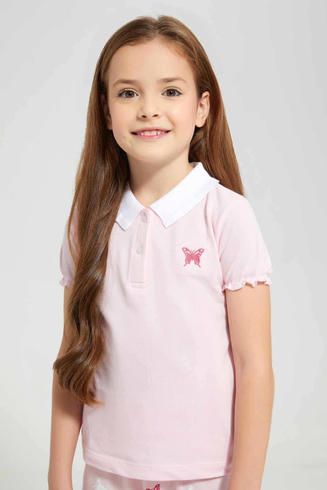 Redtag-Pink-AOP-NightSuit-Category:Pyjama-Sets,-Colour:Apricot,-Deals:New-In,-Filter:Girls-(2-to-8-Yrs),-GIR-Pyjama-Sets,-New-In-GIR-APL,-Non-Sale,-Section:Girls-(0-to-14Yrs),-W22O-Girls-2 to 8 Years