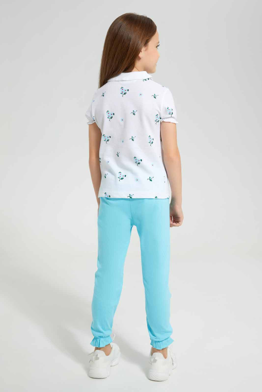 Redtag-White-AOP-NightSuit-Category:Pyjama-Sets,-Colour:White,-Deals:New-In,-Filter:Girls-(2-to-8-Yrs),-GIR-Pyjama-Sets,-New-In-GIR-APL,-Non-Sale,-Section:Girls-(0-to-14Yrs),-W22O-Girls-2 to 8 Years