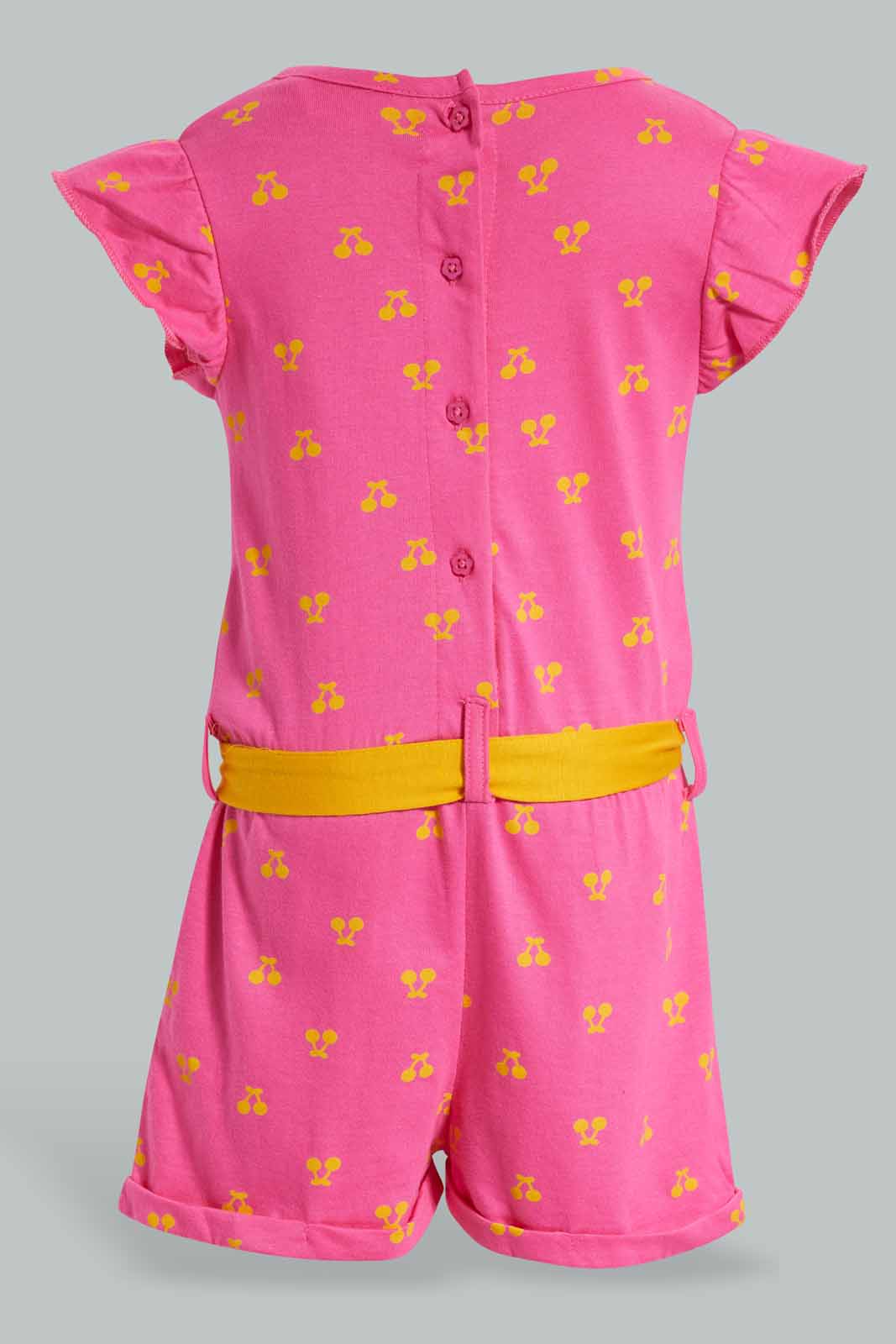 Redtag-Fuchsia-Floral-Print-Jumpsuit-Category:Jumpsuits,-Colour:Fuchsia,-Deals:New-In,-Filter:Infant-Girls-(3-to-24-Mths),-ING-Jumpsuits,-New-In-ING-APL,-Non-Sale,-Section:Girls-(0-to-14Yrs),-W22O-Infant-Girls-3 to 24 Months