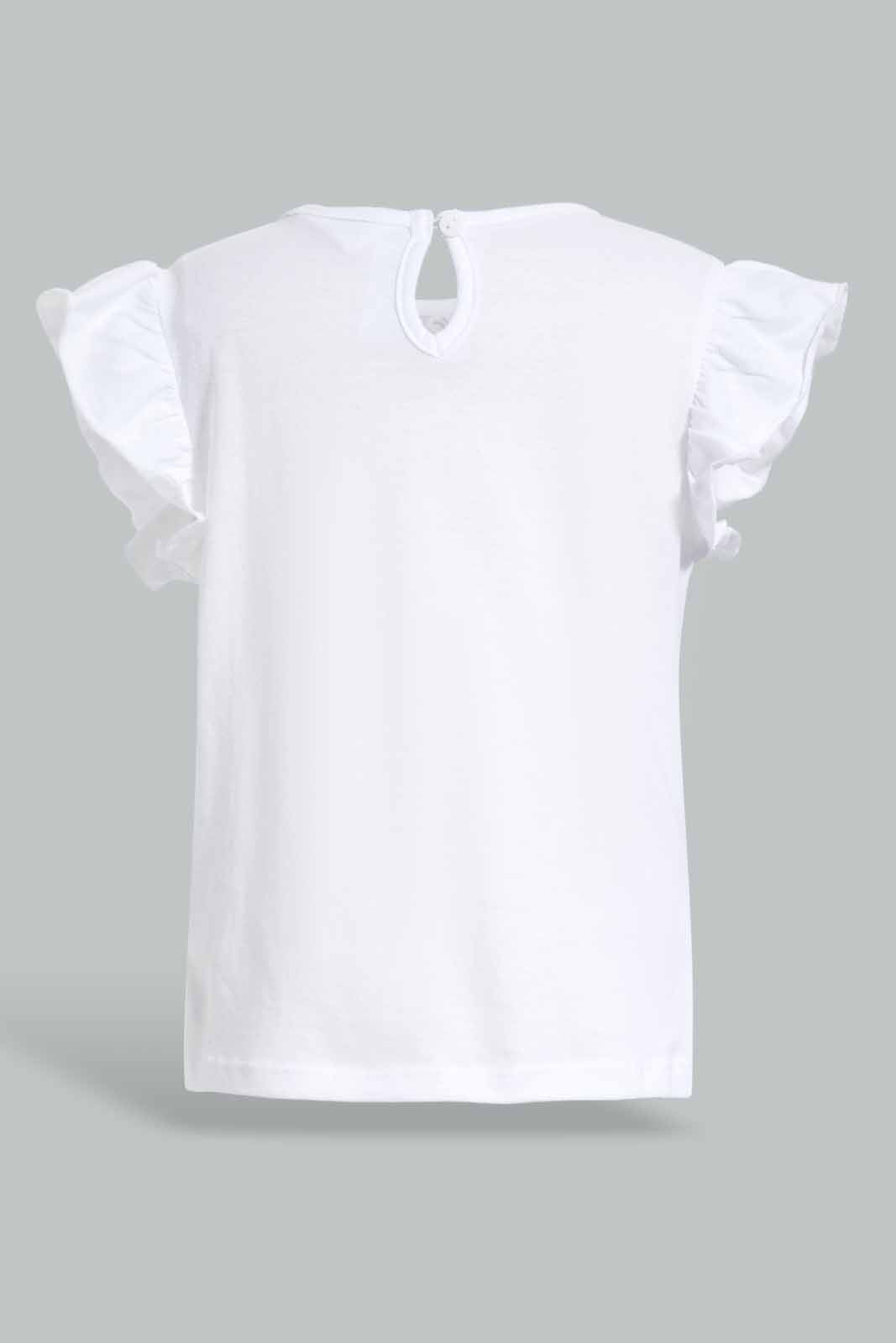 Redtag-White-Lace-Frill-Sleeves-Blouse-Category:Blouses,-Colour:White,-Deals:New-In,-Filter:Infant-Girls-(3-to-24-Mths),-ING-Blouses,-New-In-ING-APL,-Non-Sale,-Section:Girls-(0-to-14Yrs),-W22O-Infant-Girls-3 to 24 Months