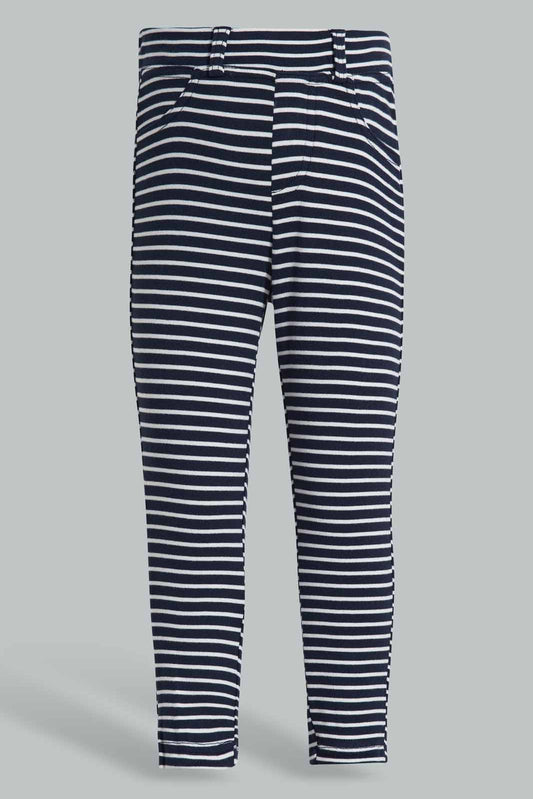 Redtag-Navy-Stripes-Jegging-Category:Jeggings,-Colour:Navy,-Deals:New-In,-Filter:Infant-Girls-(3-to-24-Mths),-ING-Jeggings,-New-In-ING-APL,-Non-Sale,-Section:Girls-(0-to-14Yrs),-W22O-Infant-Girls-3 to 24 Months