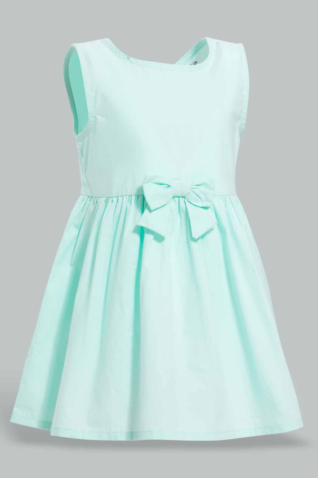 Redtag-Mint-Solid-Sleeveless-Dress-Category:Dresses,-Colour:Mint,-Deals:New-In,-Filter:Infant-Girls-(3-to-24-Mths),-ING-Dresses,-New-In-ING-APL,-Non-Sale,-Section:Girls-(0-to-14Yrs),-VLM,-W22O-Infant-Girls-3 to 24 Months