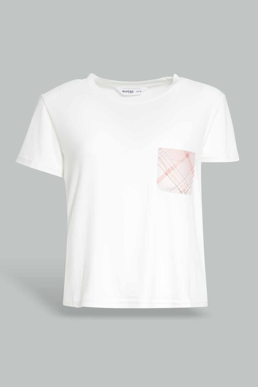 Redtag-White-Red-Check-S-Yummy-Fabric-Night-Suit-Category:Cami-Sets,-Colour:White,-Deals:New-In,-Filter:Women's-Clothing,-New-In-Women-APL,-Non-Sale,-Section:Women,-W22O,-Women-Cami-Sets--
