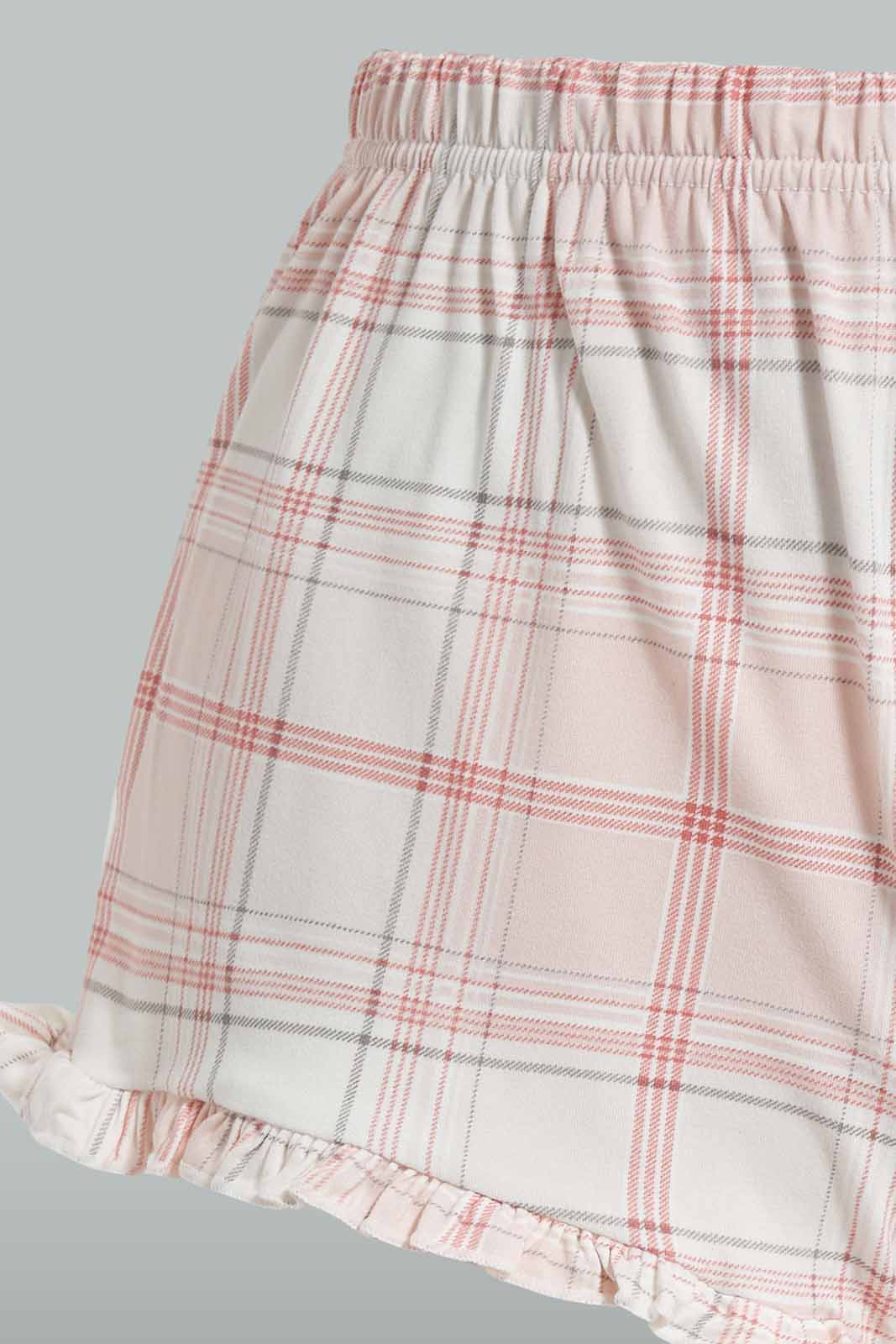 Redtag-White-Red-Check-S-Yummy-Fabric-Night-Suit-Category:Cami-Sets,-Colour:White,-Deals:New-In,-Filter:Women's-Clothing,-New-In-Women-APL,-Non-Sale,-Section:Women,-W22O,-Women-Cami-Sets--