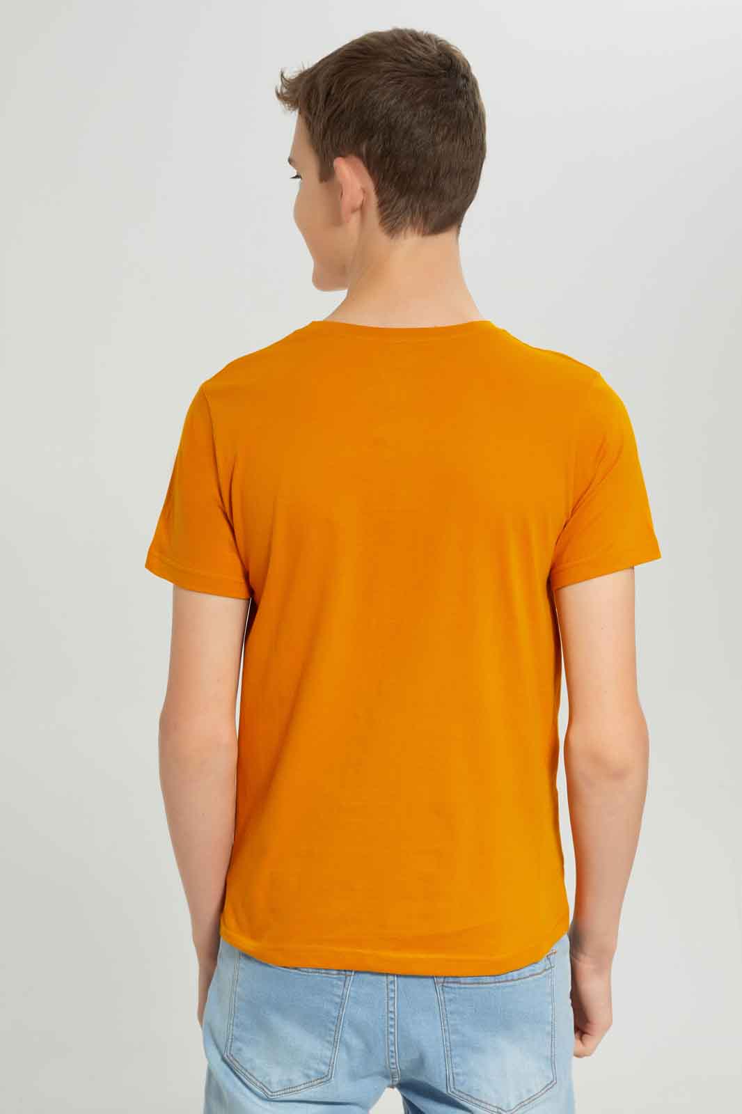 Redtag-Mustard-Sorry-Homework-Graphic-TEE-BSR-T-Shirts,-Category:T-Shirts,-Colour:Mustard,-Deals:New-In,-Dept:Boys,-Filter:Senior-Boys-(8-to-14-Yrs),-New-In-BSR-APL,-Non-Sale,-Section:Boys-(0-to-14Yrs),-TBL,-W22O-Senior-Boys-9 to 14 Years