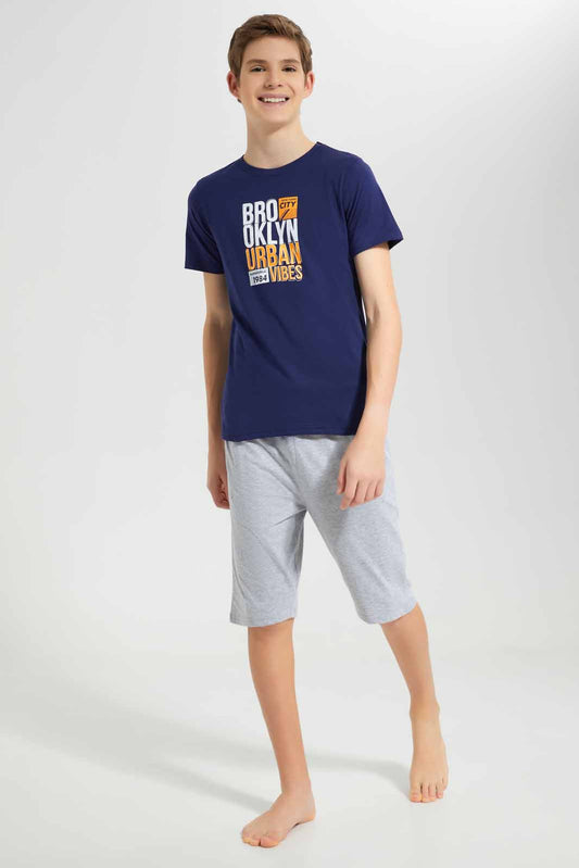 Redtag-Navy-Brooklyn-Urban-Nightsuit-BSR-Pyjama-Sets,-Category:Pyjama-Sets,-Colour:Navy,-Deals:3-For-90,-Deals:New-In,-Filter:Senior-Boys-(8-to-14-Yrs),-New-In-BSR-APL,-Section:Boys-(0-to-14Yrs),-W22O-Senior-Boys-9 to 14 Years