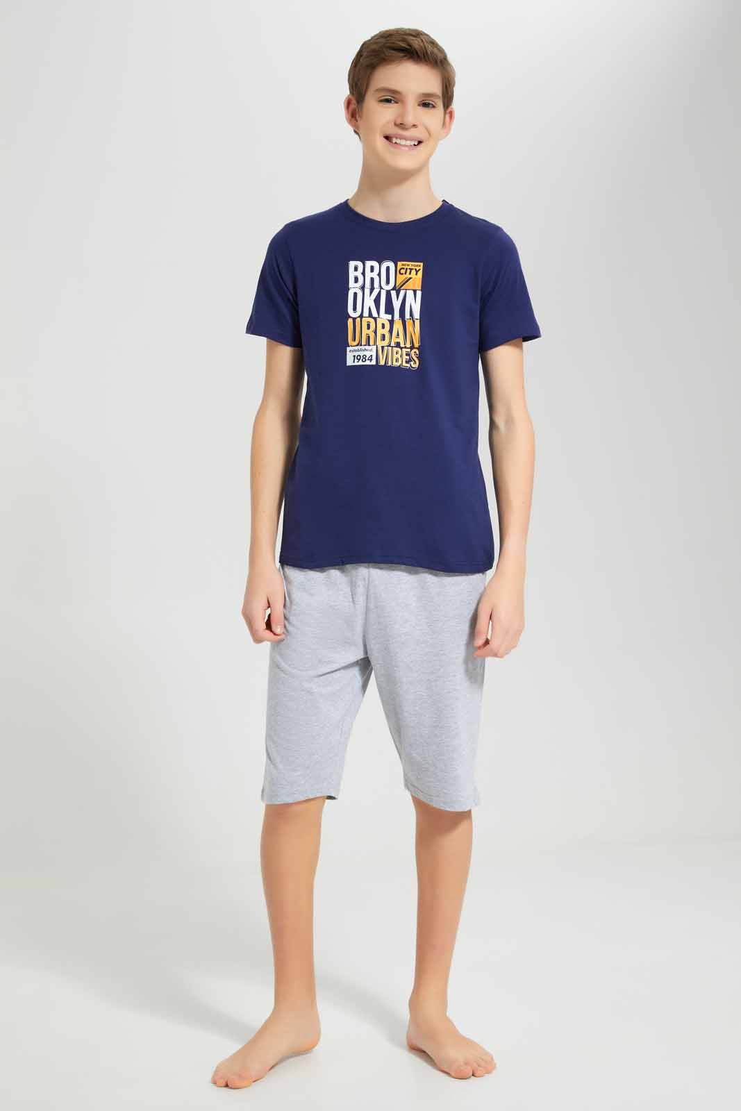 Redtag-Navy-Brooklyn-Urban-Nightsuit-BSR-Pyjama-Sets,-Category:Pyjama-Sets,-Colour:Navy,-Deals:3-For-90,-Deals:New-In,-Filter:Senior-Boys-(8-to-14-Yrs),-New-In-BSR-APL,-Section:Boys-(0-to-14Yrs),-W22O-Senior-Boys-9 to 14 Years