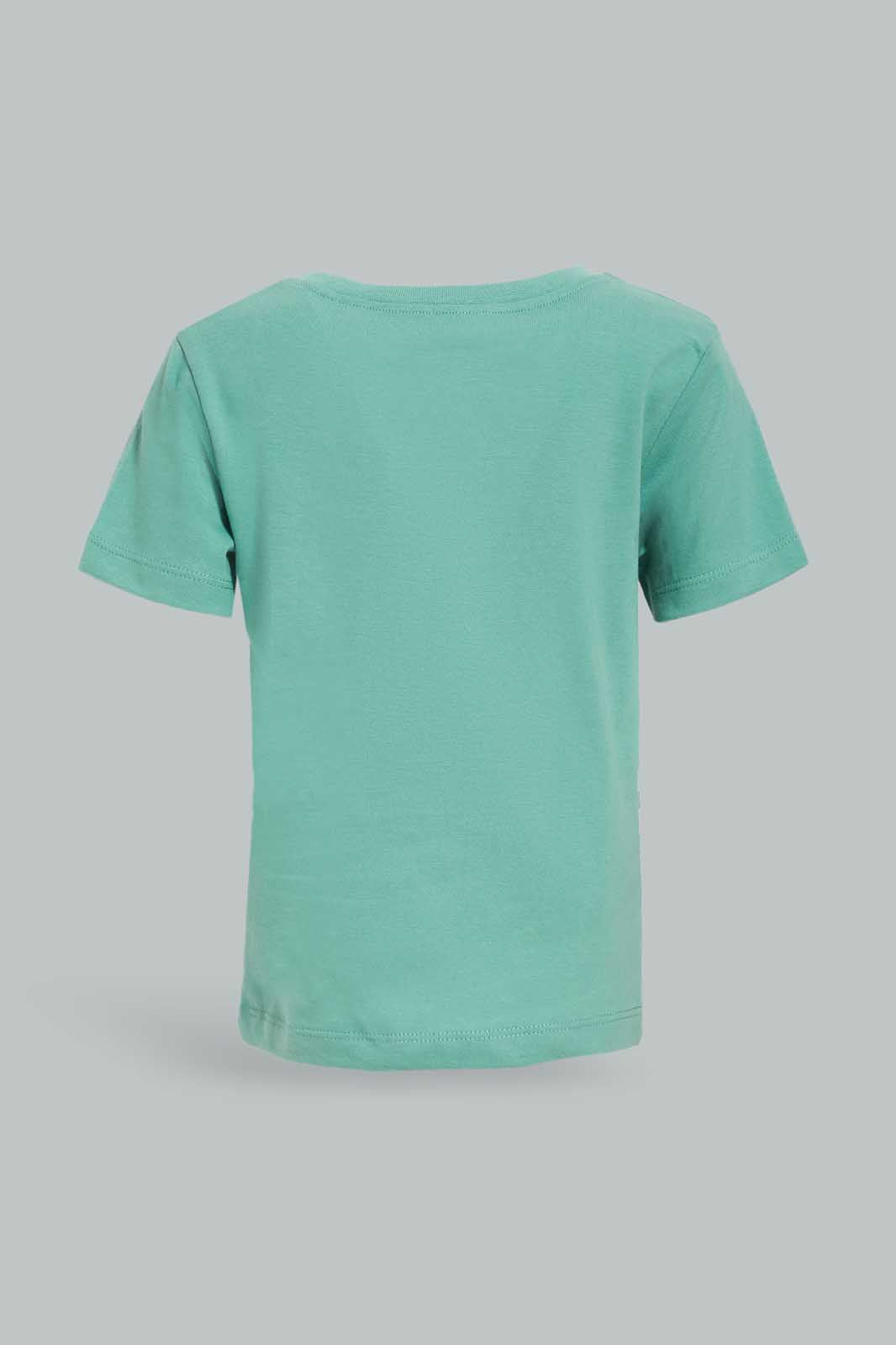 Redtag-Wite-Tiger-Short-Sleeve-Tshirt-Category:T-Shirts,-Colour:Green,-Deals:New-In,-Dept:Boys,-Filter:Infant-Boys-(3-to-24-Mths),-INB-T-Shirts,-New-In-INB-APL,-Non-Sale,-Section:Boys-(0-to-14Yrs),-TBL,-W22O-Infant-Boys-3 to 24 Months