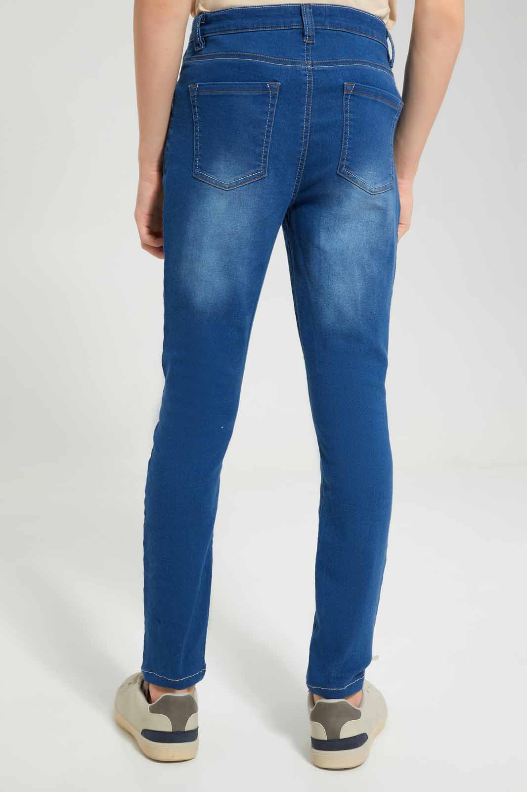 Redtag-Blue-Skinny-Fit-Jeans-BSR-Jeans,-Category:Jeans,-Colour:Blue,-Deals:New-In,-Filter:Senior-Boys-(8-to-14-Yrs),-FIT-WALL-(FTW),-New-In-BSR-APL,-Non-Sale,-Section:Boys-(0-to-14Yrs),-W22O-Senior-Boys-9 to 14 Years