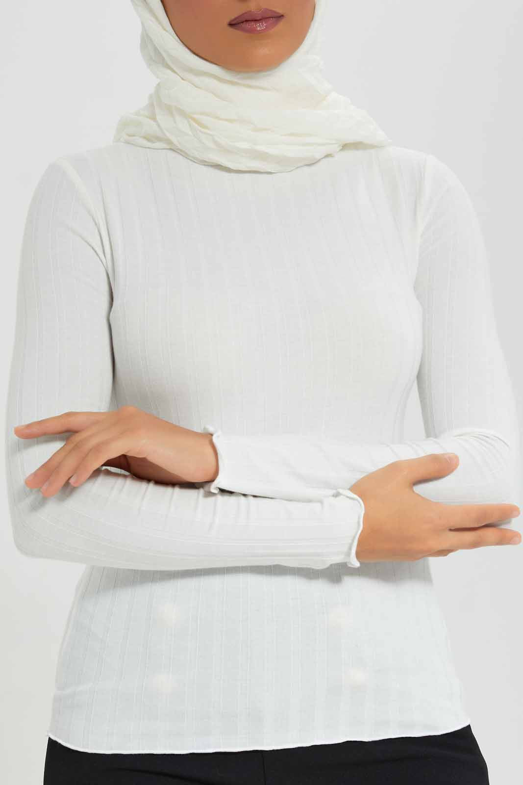 Redtag-Cream-Rib-Jersey-Top-Category:Tops,-Colour:Cream,-Deals:New-In,-Filter:Women's-Clothing,-LMC,-New-In-Women-APL,-Non-Sale,-Section:Women,-W22A,-Women-Tops--