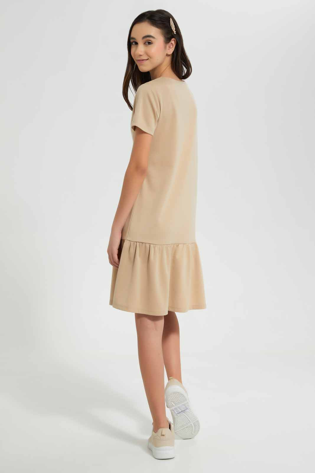 Beige Layered Dress