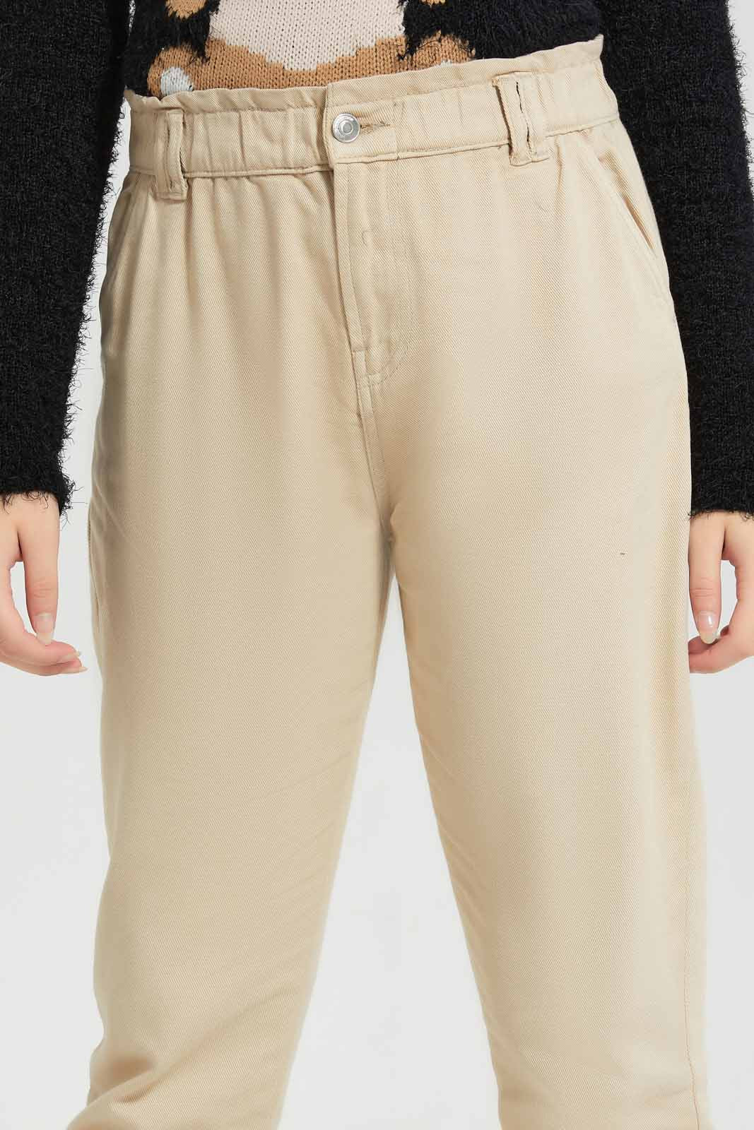 Redtag-Beige-Baggy-Denim-Category:Jeggings,-Colour:Beige,-Deals:New-In,-Filter:Senior-Girls-(8-to-14-Yrs),-FIT-WALL-(FTW),-GSR-Jeggings,-New-In-GSR-APL,-Non-Sale,-Section:Girls-(0-to-14Yrs),-W22O-Senior-Girls-9 to 14 Years