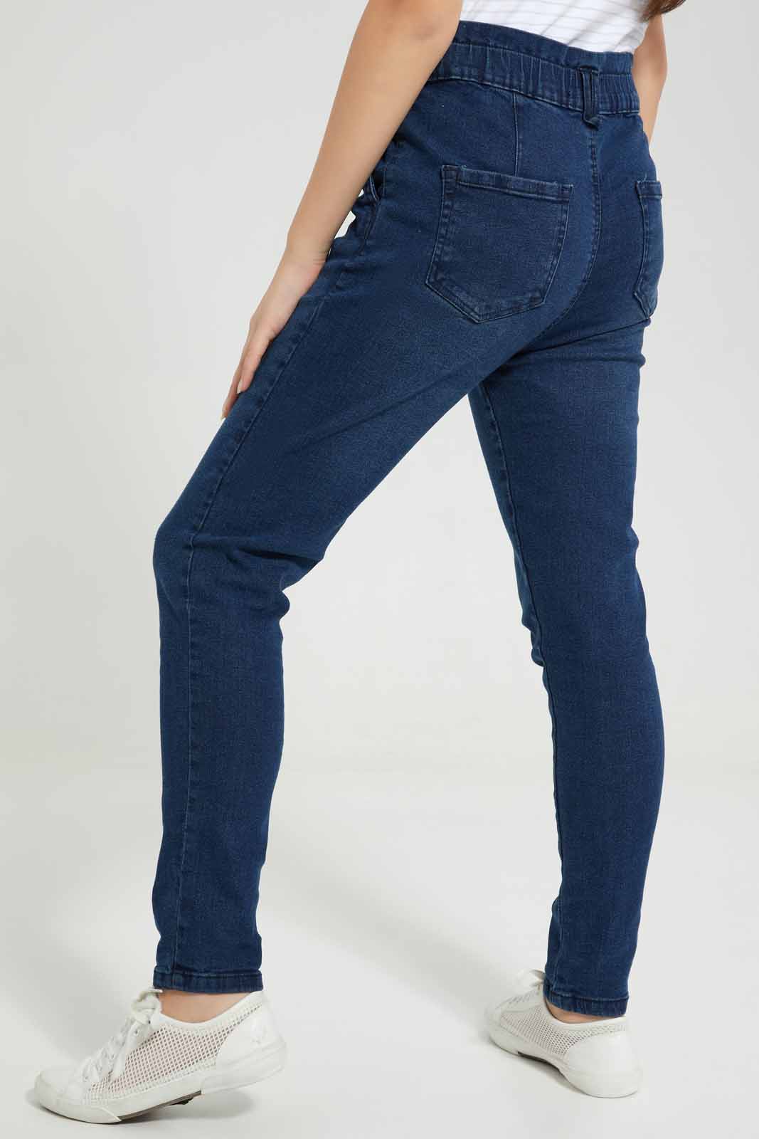 Redtag-DK-Was-Baggy-Denim-Category:Jeggings,-Colour:Dark-Wash,-Deals:New-In,-Filter:Senior-Girls-(8-to-14-Yrs),-FIT-WALL-(FTW),-GSR-Jeggings,-New-In-GSR-APL,-Non-Sale,-Section:Girls-(0-to-14Yrs),-W22O-Senior-Girls-9 to 14 Years