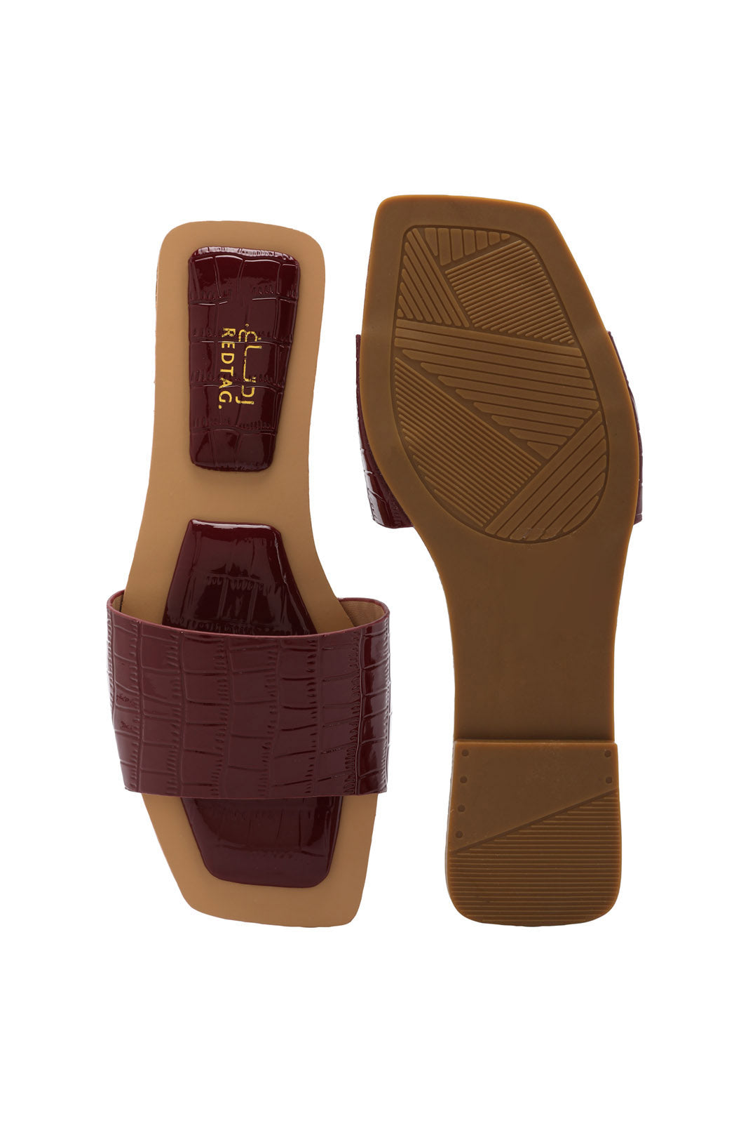 Redtag-Burgundy-Padded-Sock-Mule-Category:Sandals,-Colour:Burgundy,-Deals:New-In,-Dept:Ladieswear,-Filter:Women's-Footwear,-LEC-Sandals,-New-In-Women-FOO,-Non-Sale,-Section:Women,-W22B-Women's-