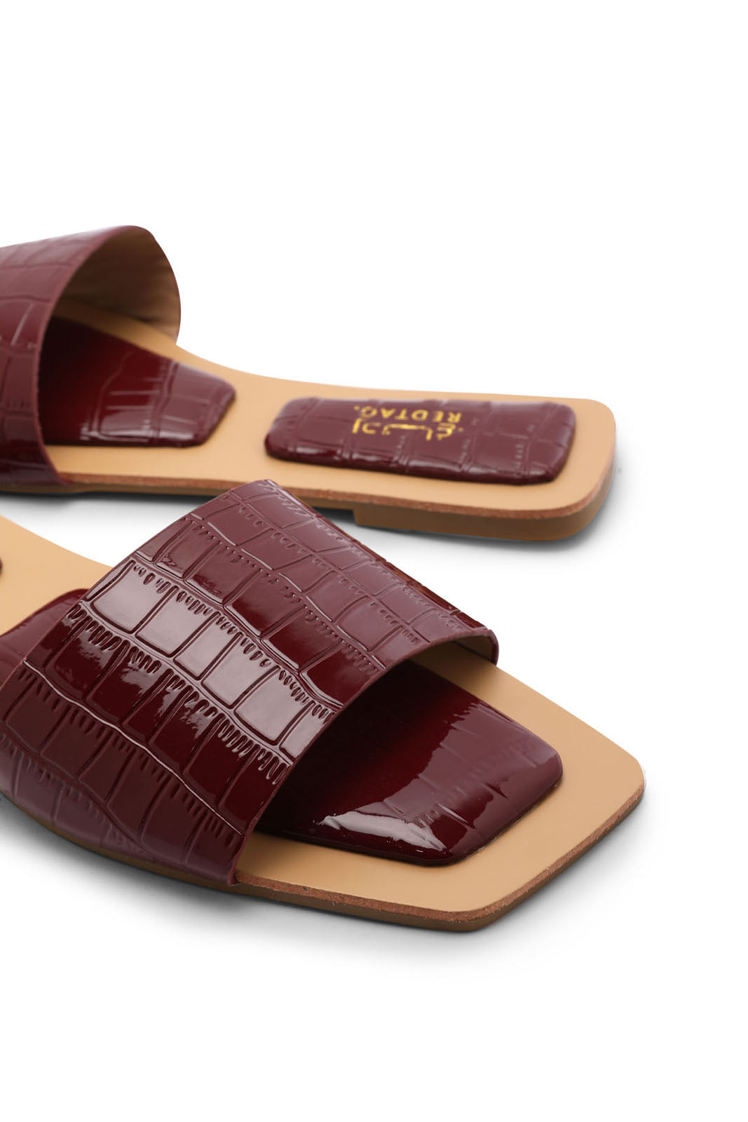 Redtag-Burgundy-Padded-Sock-Mule-Category:Sandals,-Colour:Burgundy,-Deals:New-In,-Dept:Ladieswear,-Filter:Women's-Footwear,-LEC-Sandals,-New-In-Women-FOO,-Non-Sale,-Section:Women,-W22B-Women's-
