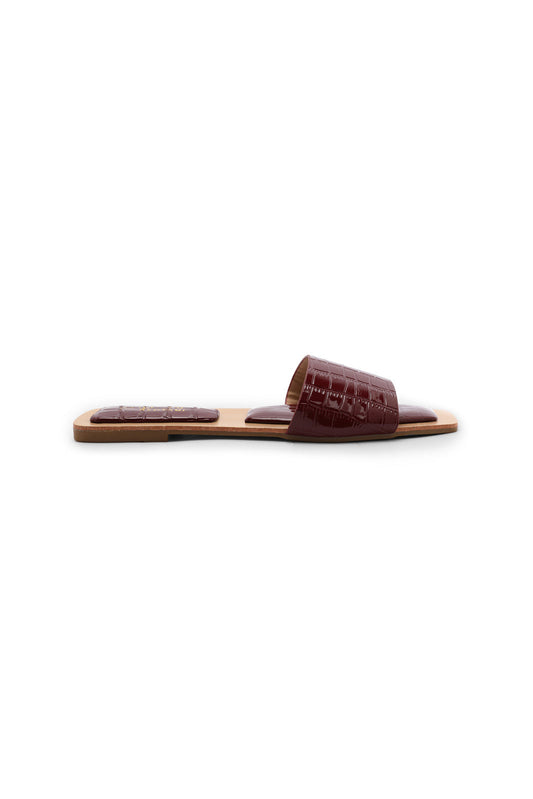 Redtag-Burgundy-Padded-Sock-Mule-Category:Sandals,-Colour:Burgundy,-Deals:New-In,-Dept:Ladieswear,-Filter:Women's-Footwear,-LEC-Sandals,-New-In-Women-FOO,-Non-Sale,-Section:Women,-W22B-Women's-