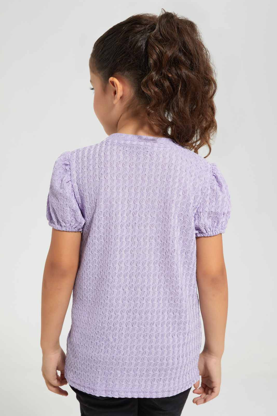 Redtag-Purple-Knitted-Blouse-Category:Blouses,-Colour:Purple,-Deals:New-In,-Filter:Girls-(2-to-8-Yrs),-GIR-Blouses,-New-In-GIR-APL,-Non-Sale,-Section:Girls-(0-to-14Yrs),-W22O-Girls-2 to 8 Years