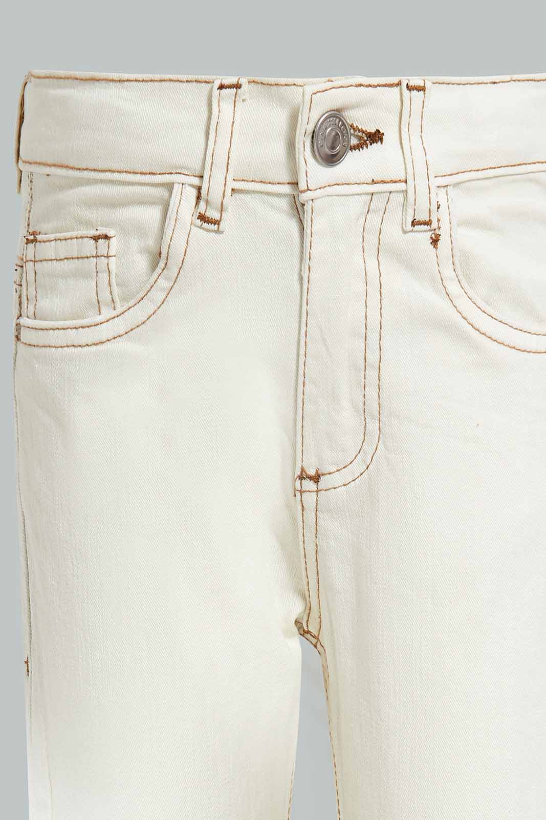 Redtag-Cream-Bootcut-Jeans-Category:Jeans,-Colour:Cream,-Deals:New-In,-Filter:Girls-(2-to-8-Yrs),-FIT-WALL-(FTW),-GIR-Jeans,-New-In-GIR-APL,-Non-Sale,-Section:Girls-(0-to-14Yrs),-W22O-Girls-2 to 8 Years