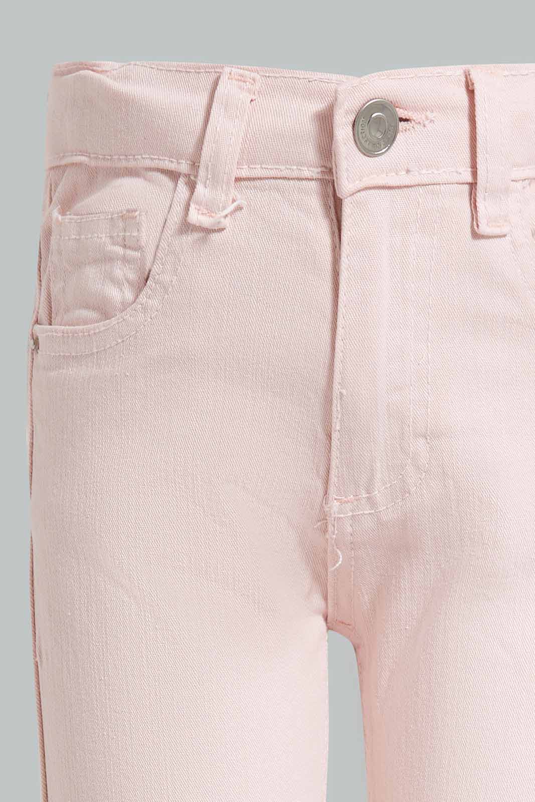Redtag-Pink-Bootcut-Jeans-Category:Jeans,-Colour:Apricot,-Deals:New-In,-Filter:Girls-(2-to-8-Yrs),-FIT-WALL-(FTW),-GIR-Jeans,-New-In-GIR-APL,-Non-Sale,-Section:Girls-(0-to-14Yrs),-W22O-Girls-2 to 8 Years