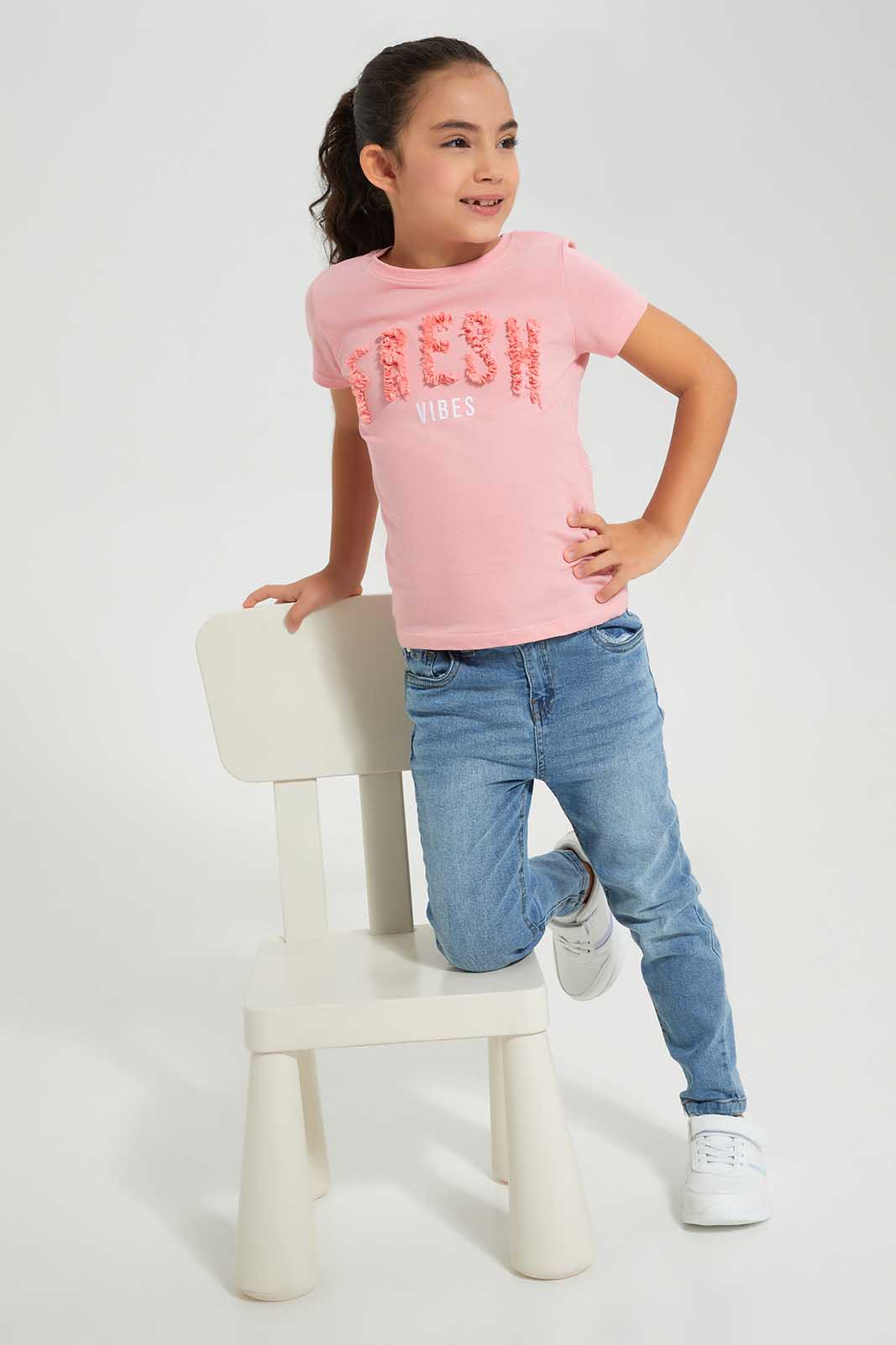 Redtag-LT-Wash-Baggy-Jeans-Category:Jeans,-Colour:Light-Wash,-Deals:New-In,-Filter:Girls-(2-to-8-Yrs),-FIT-WALL-(FTW),-GIR-Jeans,-New-In-GIR-APL,-Non-Sale,-Section:Girls-(0-to-14Yrs),-W22O-Girls-2 to 8 Years