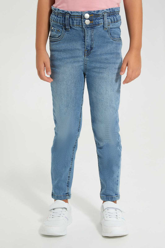 Redtag-LT-Wash-Baggy-Jeans-Category:Jeans,-Colour:Light-Wash,-Deals:New-In,-Filter:Girls-(2-to-8-Yrs),-FIT-WALL-(FTW),-GIR-Jeans,-New-In-GIR-APL,-Non-Sale,-Section:Girls-(0-to-14Yrs),-W22O-Girls-2 to 8 Years