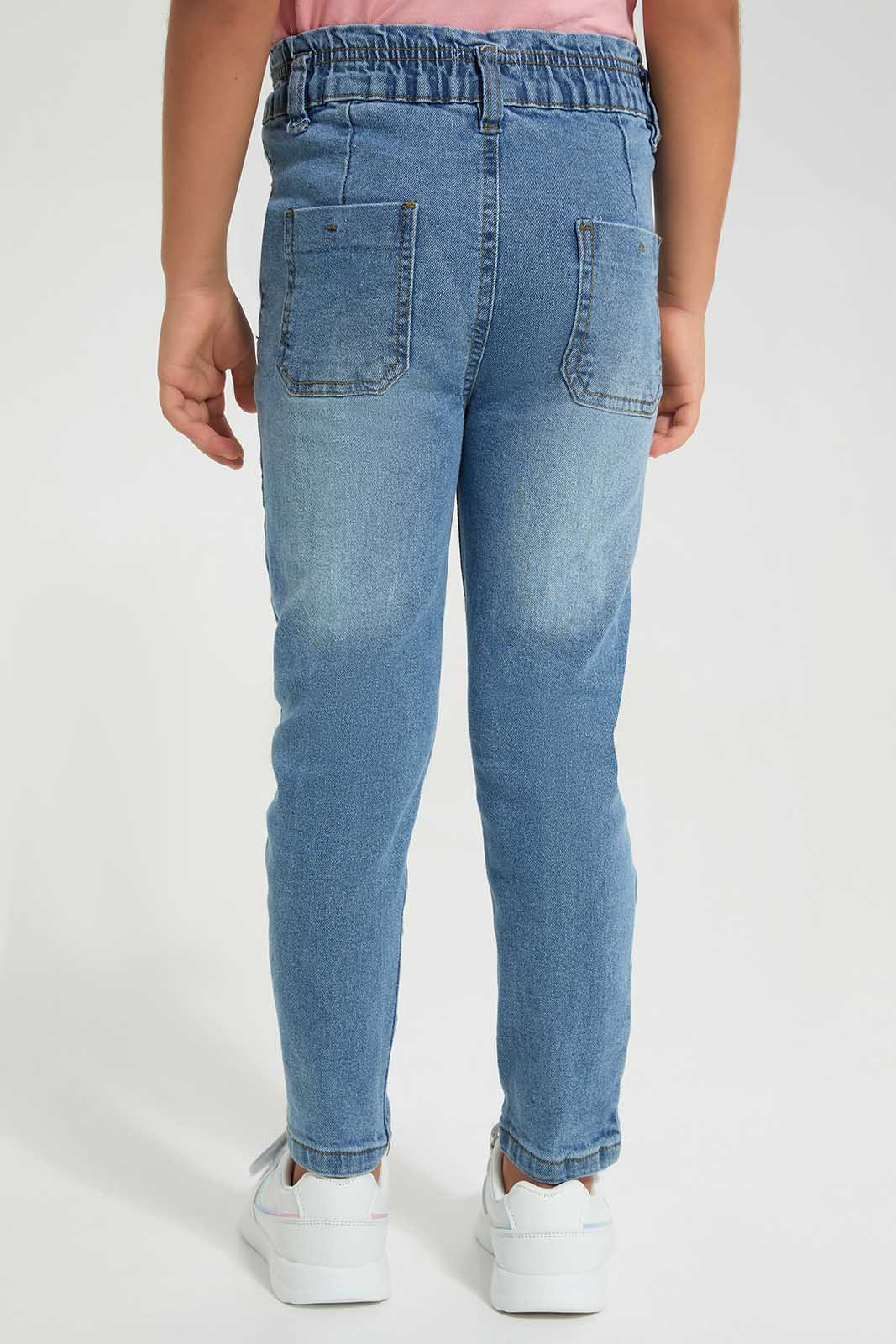 Redtag-LT-Wash-Baggy-Jeans-Category:Jeans,-Colour:Light-Wash,-Deals:New-In,-Filter:Girls-(2-to-8-Yrs),-FIT-WALL-(FTW),-GIR-Jeans,-New-In-GIR-APL,-Non-Sale,-Section:Girls-(0-to-14Yrs),-W22O-Girls-2 to 8 Years
