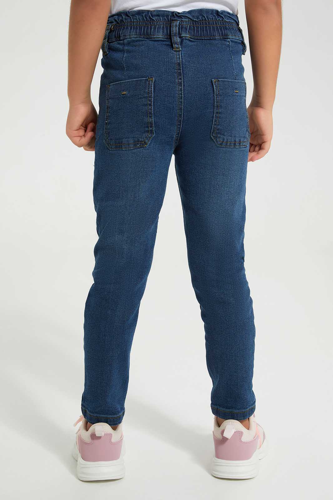 Redtag-Dark-Wash-Baggy-Jeans-Category:Jeans,-Colour:Dark-Wash,-Deals:New-In,-Filter:Girls-(2-to-8-Yrs),-FIT-WALL-(FTW),-GIR-Jeans,-New-In-GIR-APL,-Non-Sale,-Section:Girls-(0-to-14Yrs),-W22O-Girls-2 to 8 Years