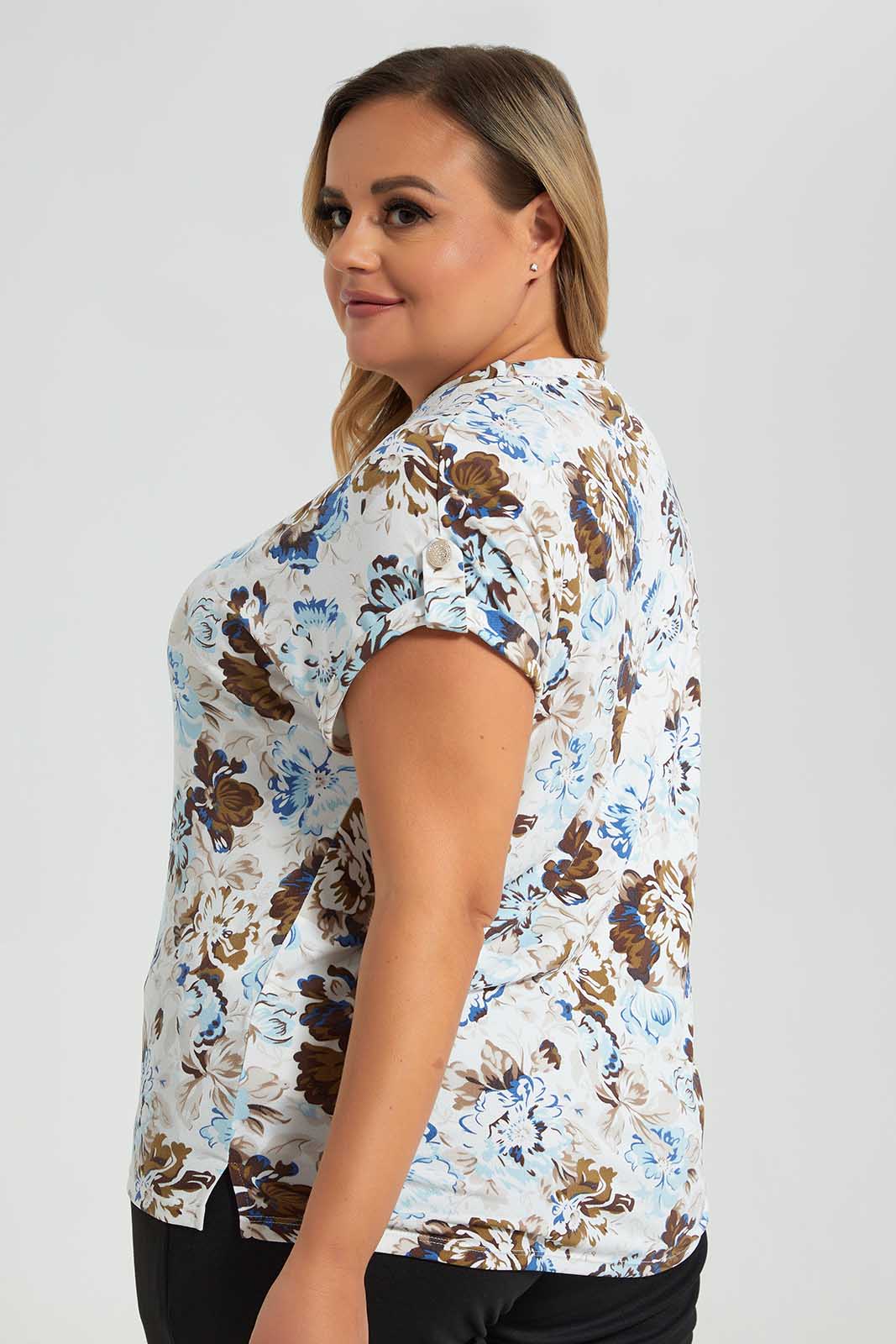 Redtag-Assorted-Jersey-Top-With-Tab-&-Button-On-Sleeve-Category:Tops,-Colour:Assorted,-Deals:New-In,-Filter:Plus-Size,-LDP-Tops,-New-In-LDP-APL,-Non-Sale,-Section:Women,-W22O-Women's-
