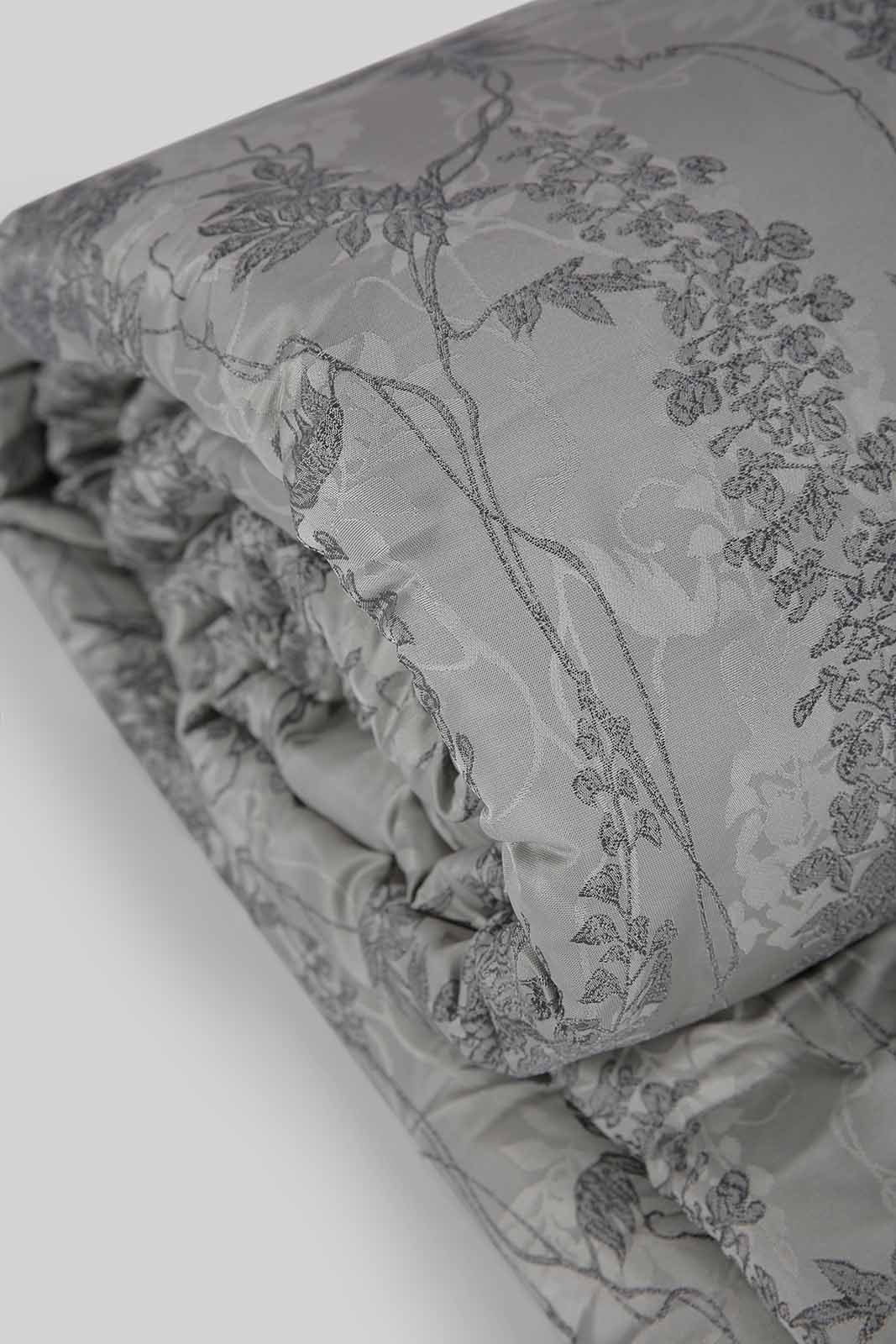 Redtag-Grey-7Pc-Floral-Jacquard-Comforter-Set-(King-Size)-Category:Comforters,-Colour:Grey,-Deals:New-In,-Dept:Home,-Filter:Home-Bedroom,-HMW-BED-Comforters,-New-In-HMW-BED,-Non-Sale,-Section:Homewares,-W22A-Home-Bedroom-