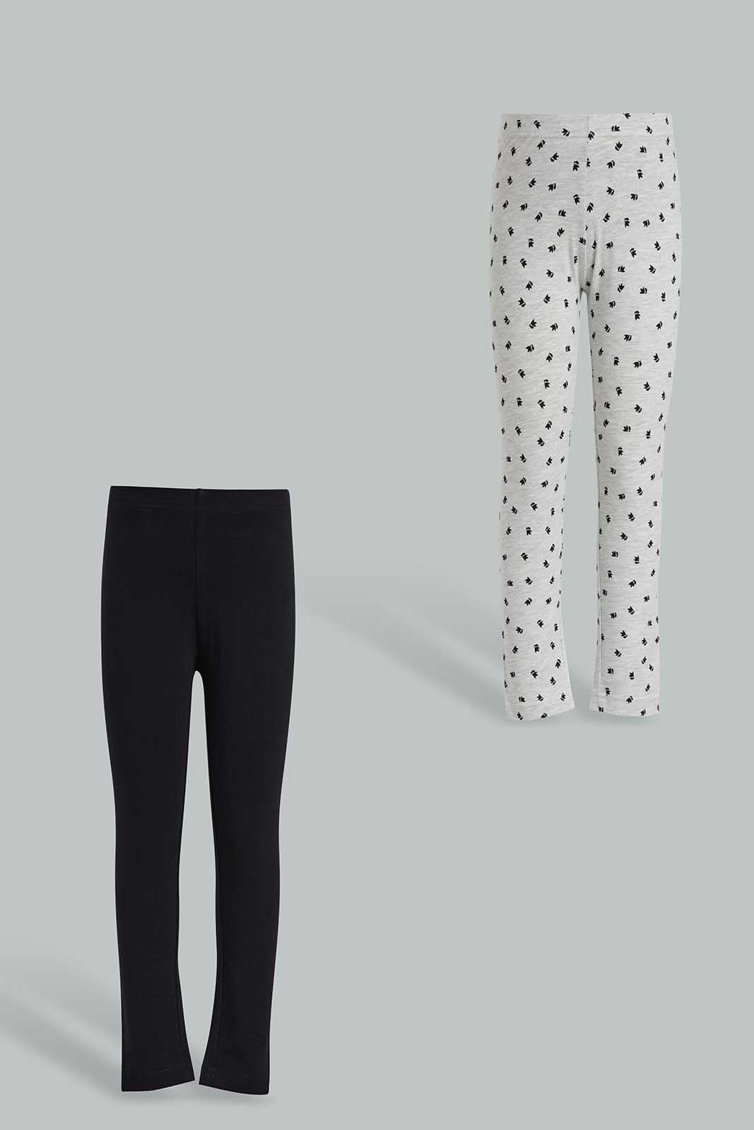 Redtag-Assorted-2-Pack-Girls-Legging-Category:Jeggings,-Colour:Assorted,-Deals:New-In,-Filter:Girls-(2-to-8-Yrs),-GIR-Jeggings,-New-In-GIR-APL,-Non-Sale,-Section:Girls-(0-to-14Yrs),-W22O-Girls-2 to 8 Years