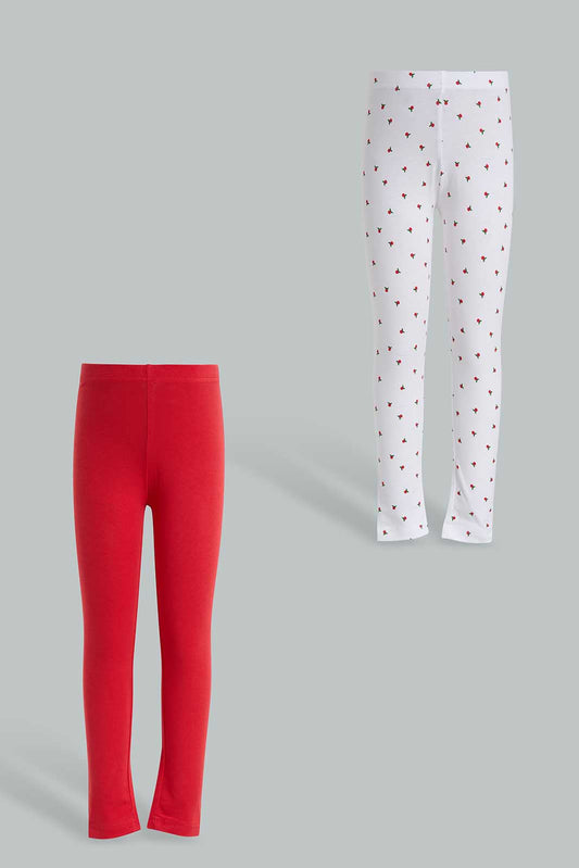 Redtag-Assorted-2-Pack-Girls-Legging-Category:Jeggings,-Colour:Assorted,-Deals:New-In,-Filter:Girls-(2-to-8-Yrs),-GIR-Jeggings,-New-In-GIR-APL,-Non-Sale,-Section:Girls-(0-to-14Yrs),-W22O-Girls-2 to 8 Years