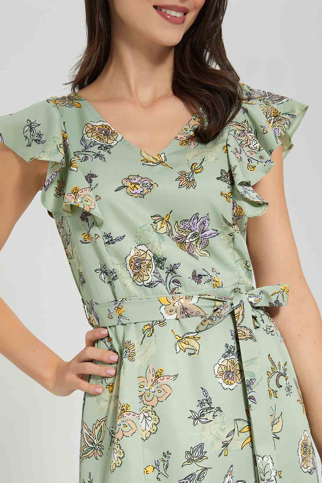 Redtag-Mint-Floral-Printed-Dress-Category:Dresses,-Colour:Assorted,-Deals:New-In,-Filter:Women's-Clothing,-New-In-Women-APL,-Non-Sale,-Section:Women,-W22O,-Women-Dresses-Women's-