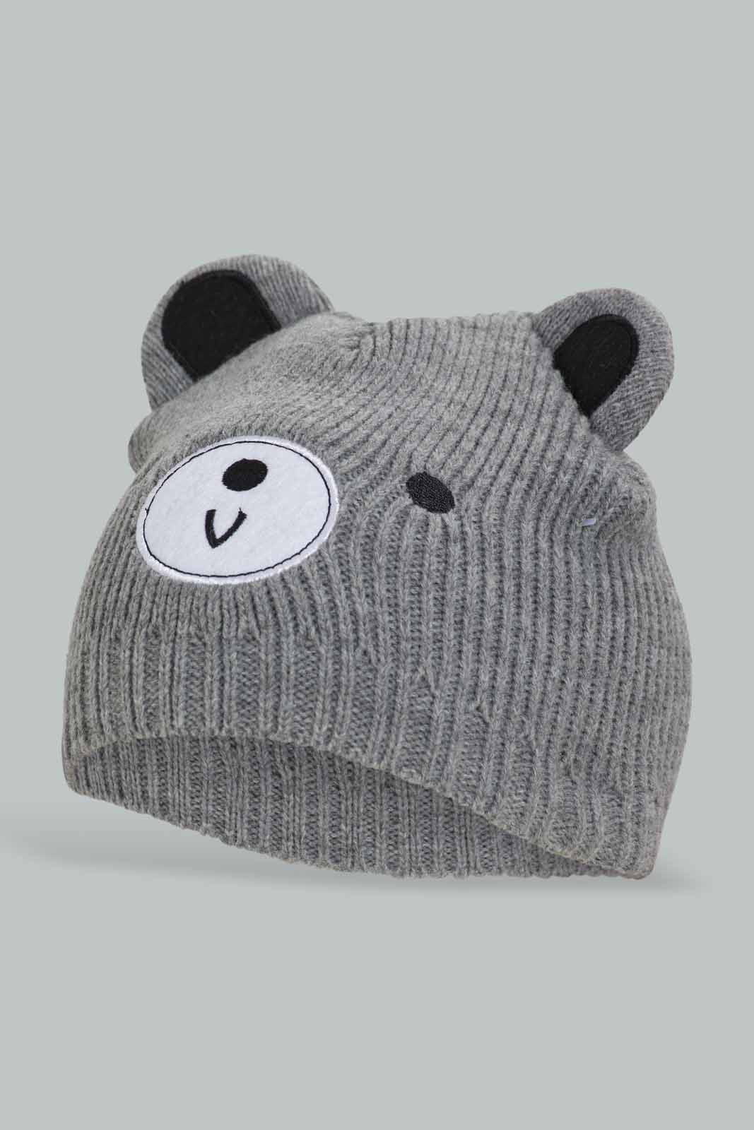 Redtag-Assorted-Grey-And-Navy-Charcater-Knitted-Cap-Set-Of-2-BOY-Knitted-Accessories,-Category:Knitted-Accessories,-Colour:Assorted,-Filter:Boys-Accessories,-New-In,-New-In-BOY-ACC,-Non-Sale,-Section:Boys-(0-to-14Yrs),-W22A-Boys-